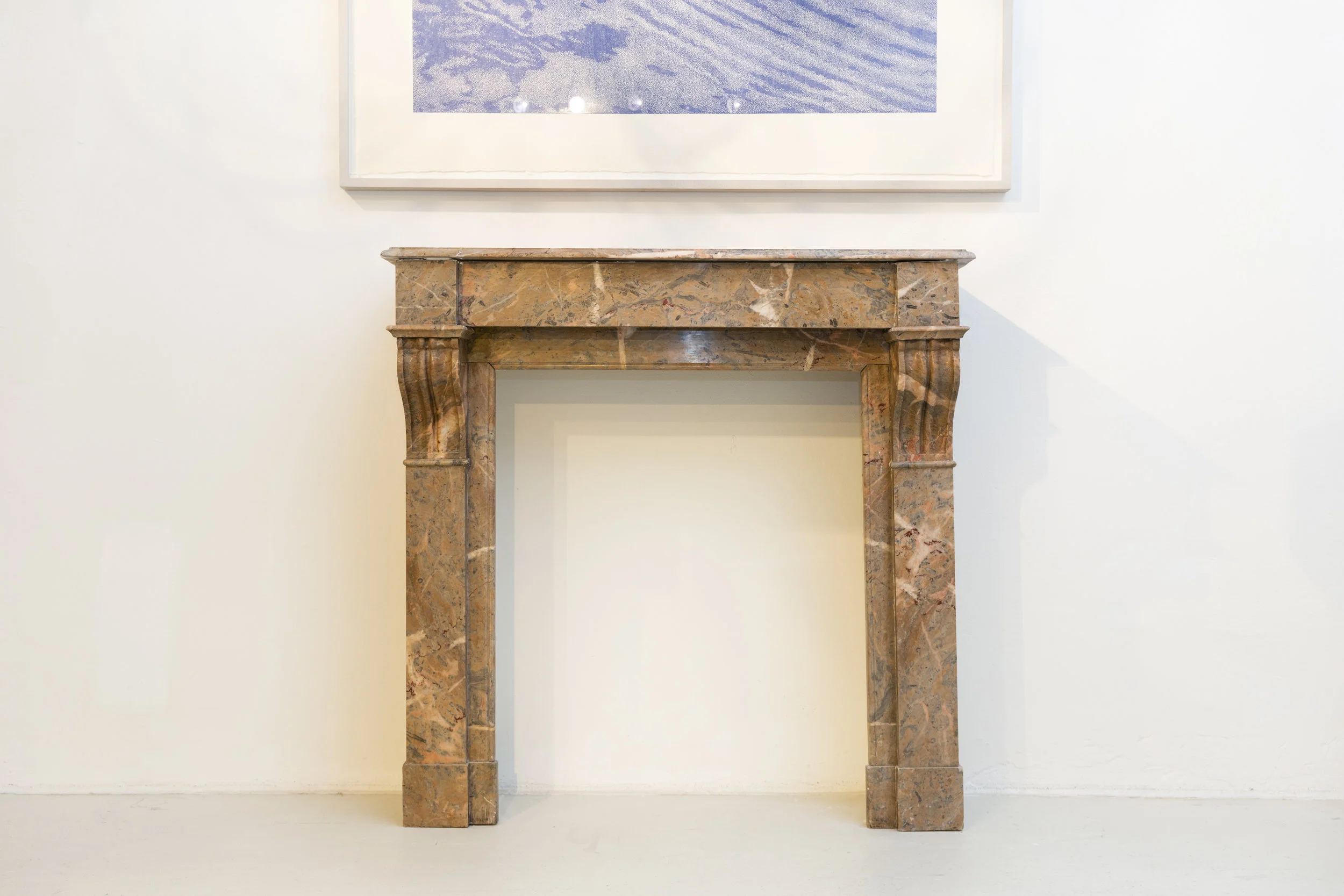Tea-Rose-Marble Fireplace