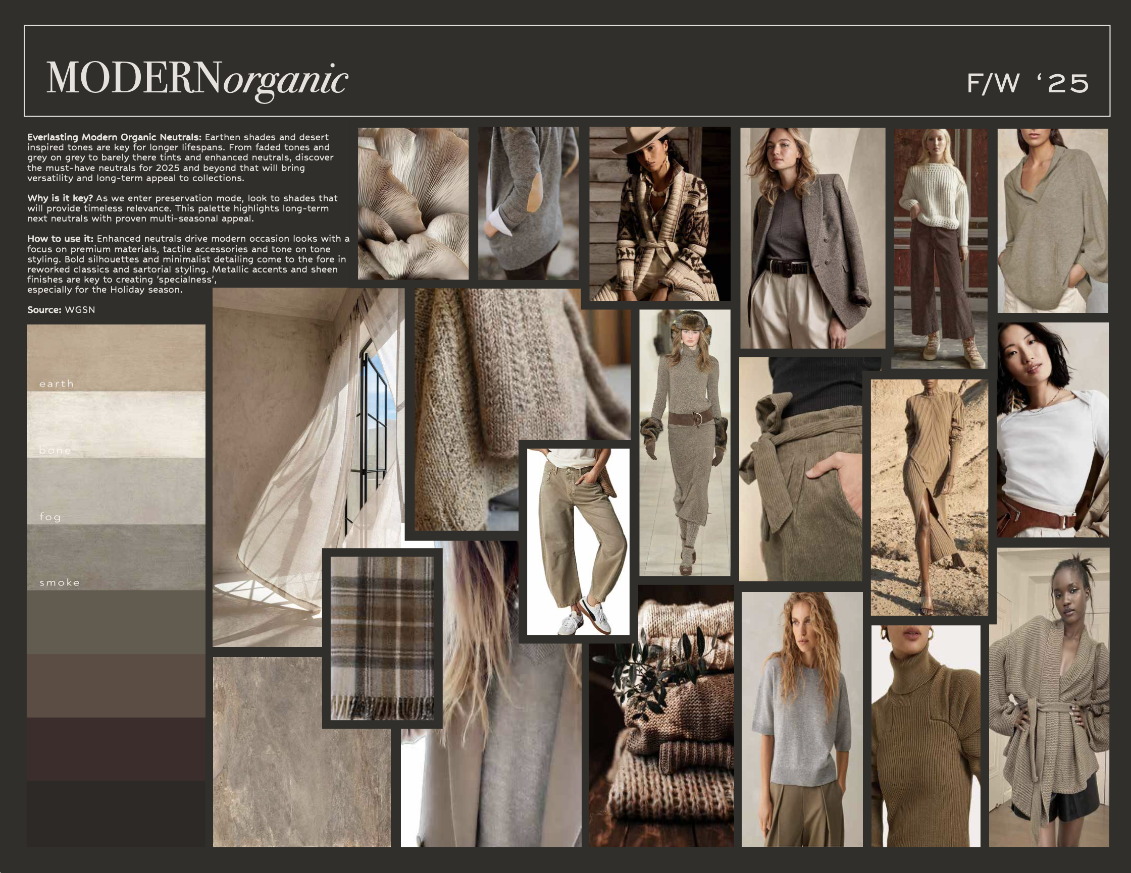 Modern Organic - F/W 25 - Concept Mood Board