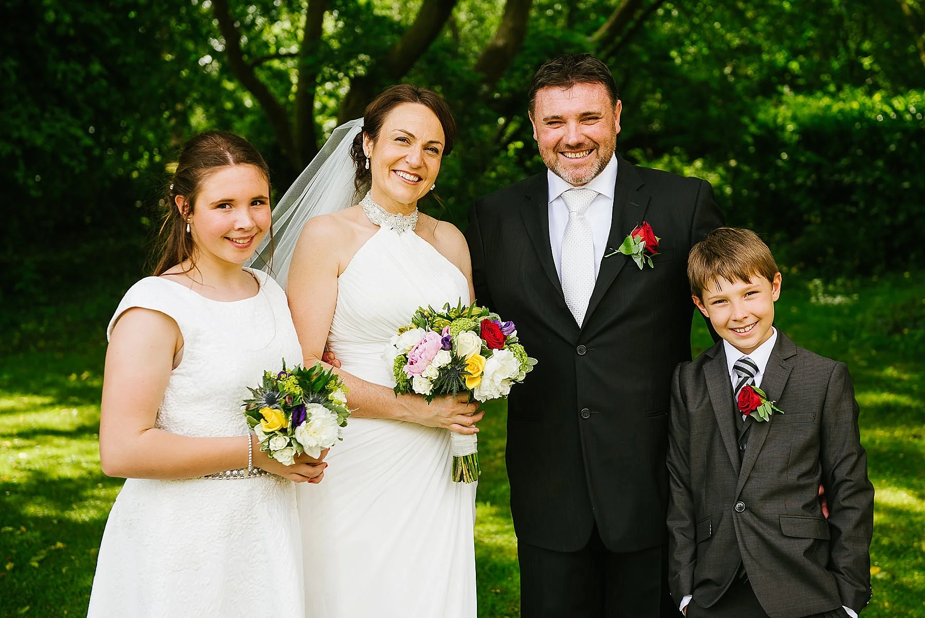 family wedding photo
