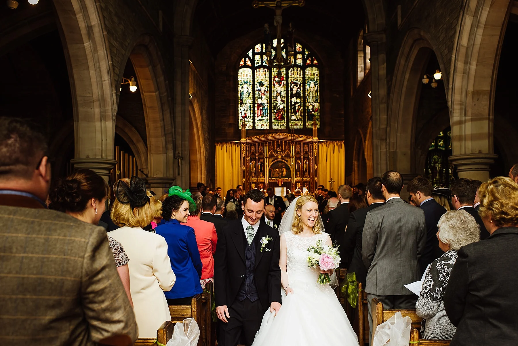 walking up the aisle as man and wife
