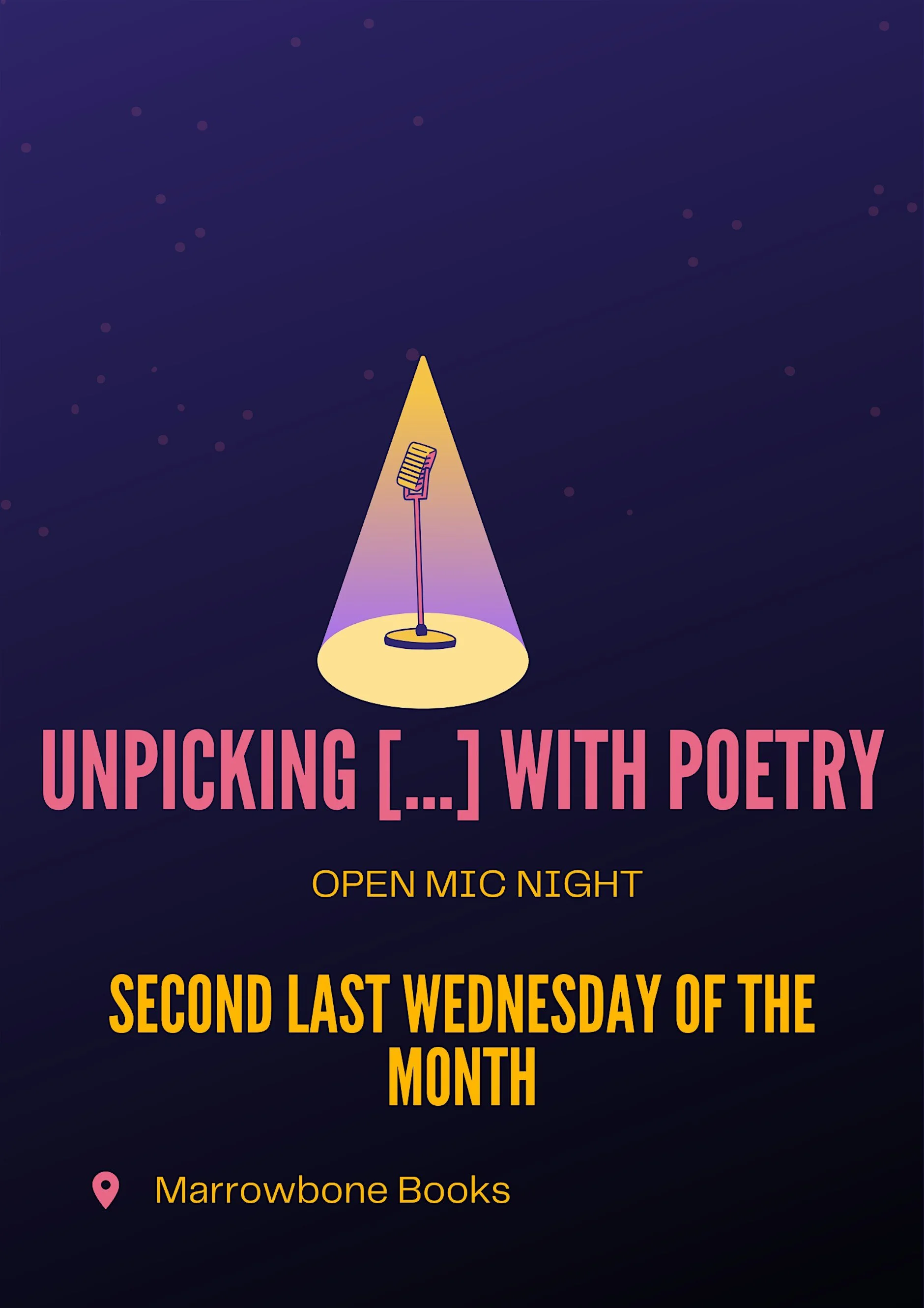 Unpicking...Poetry Open Mic