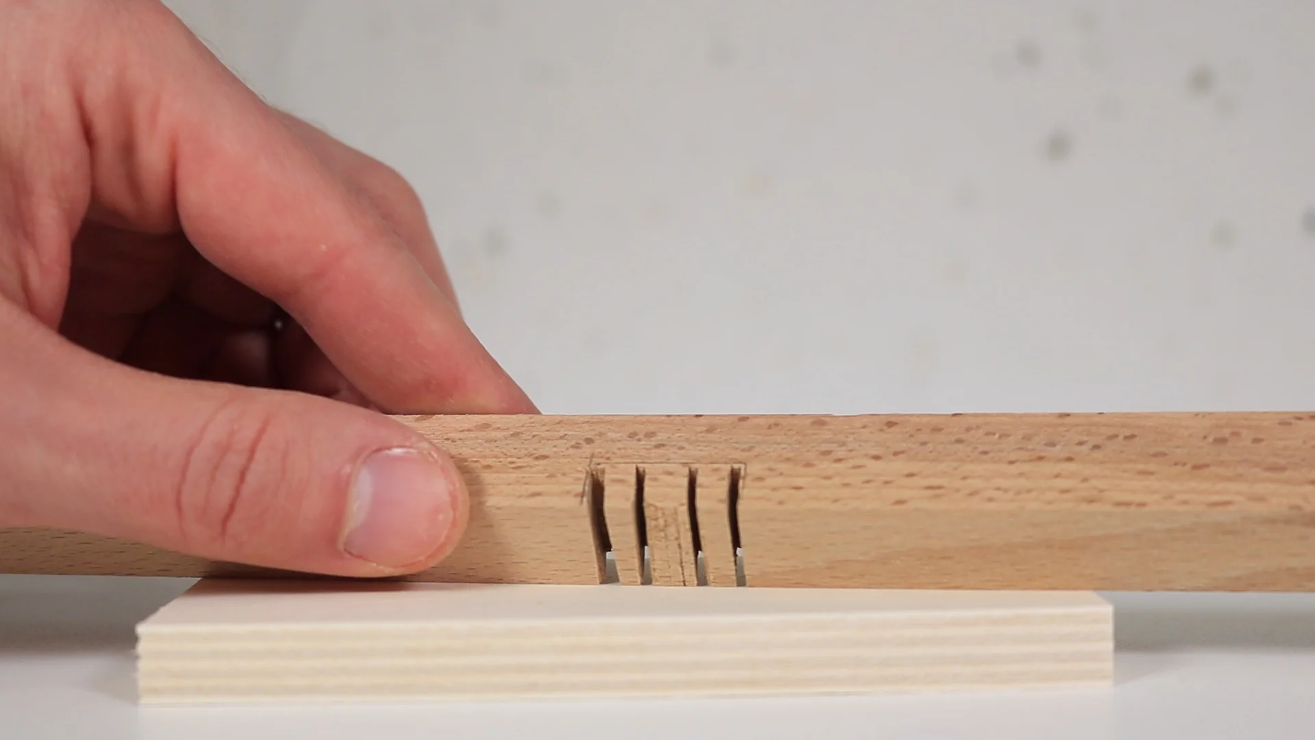 Using the chisel. First cut as many stripes as possible using hand saw. 200 mm x 100 mm.