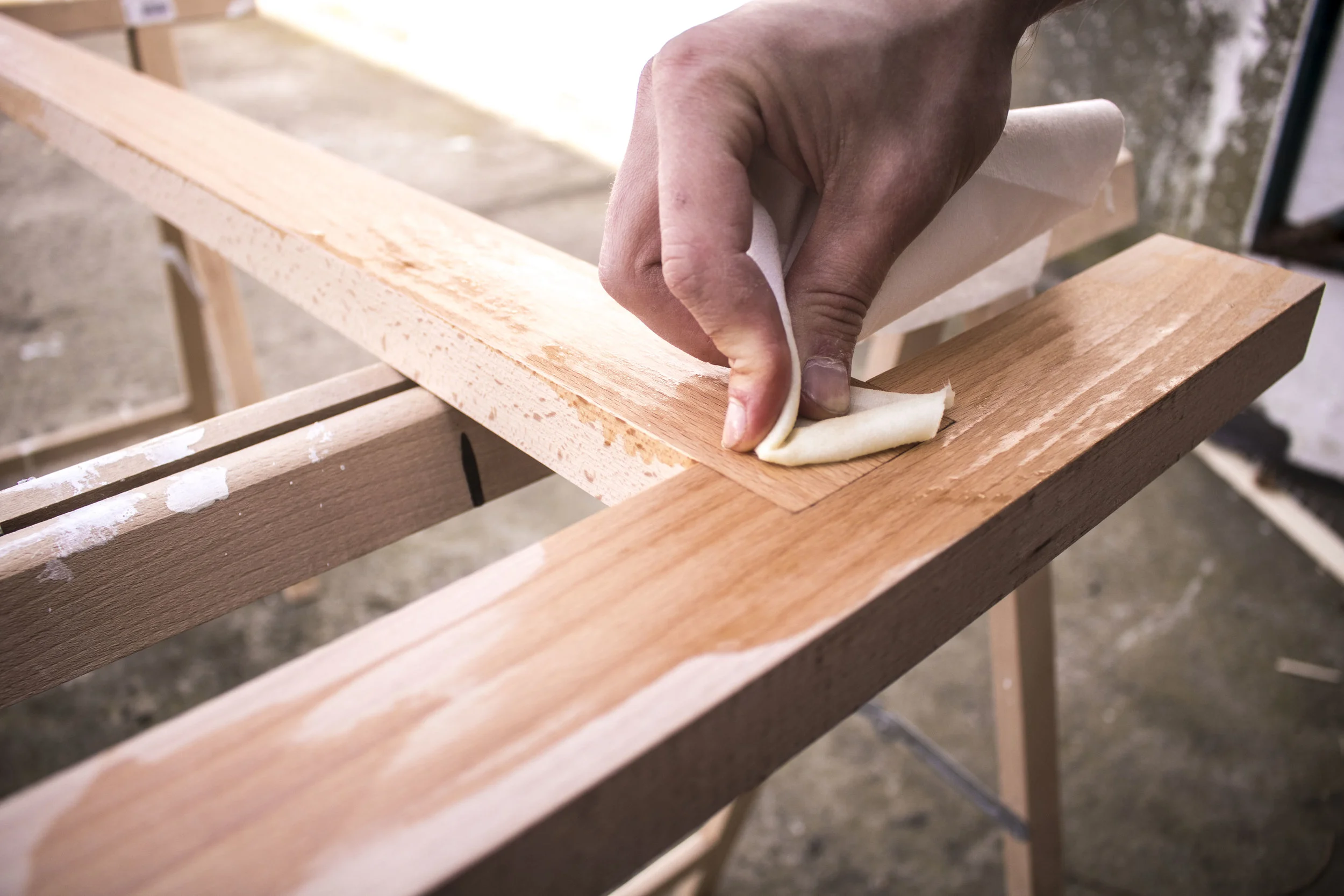Finish it using wood oil or polisher.