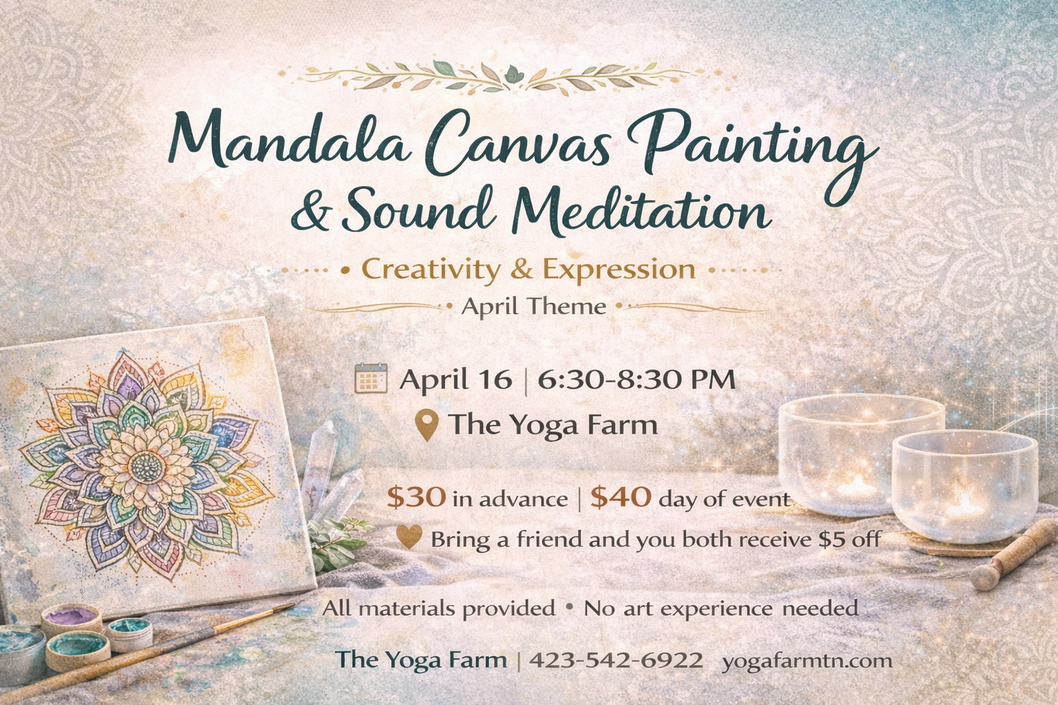 Mandala Canvas Painting & Sound Meditation