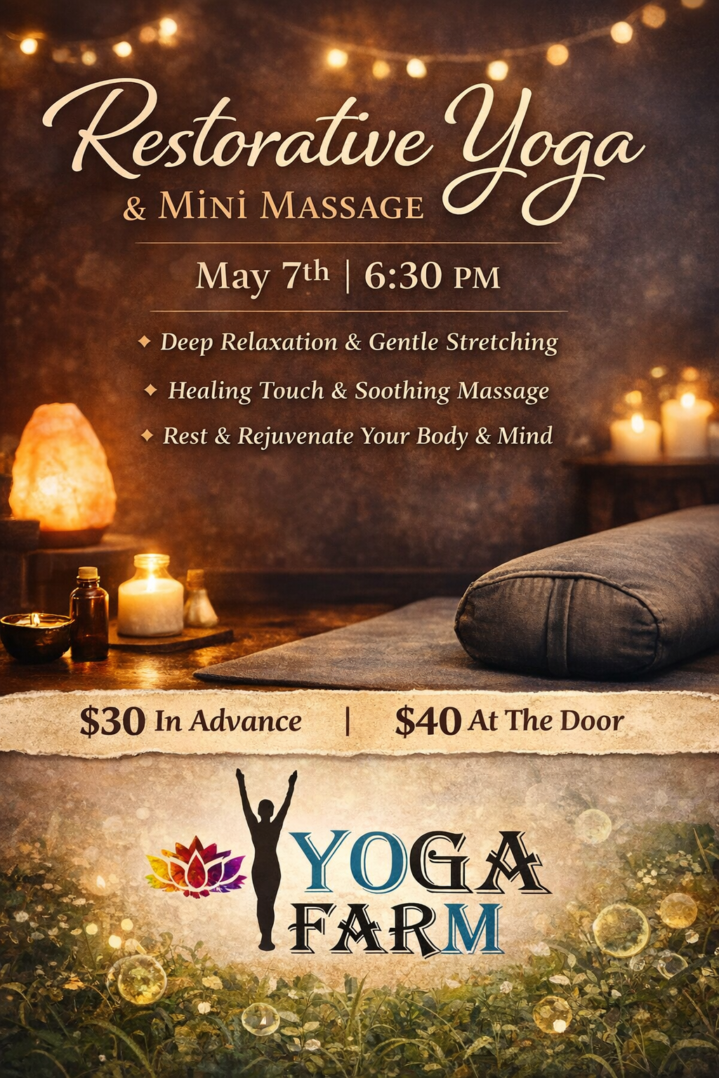 Restorative Yoga & Mini Massage