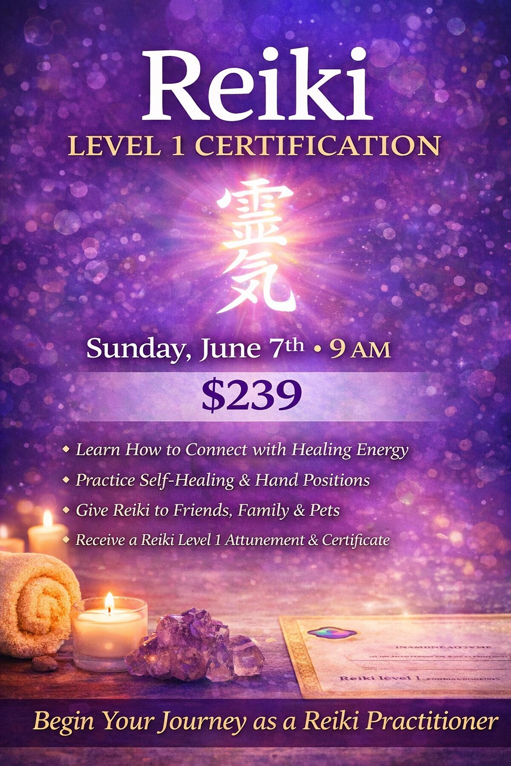 Reiki Level 1 Certification 