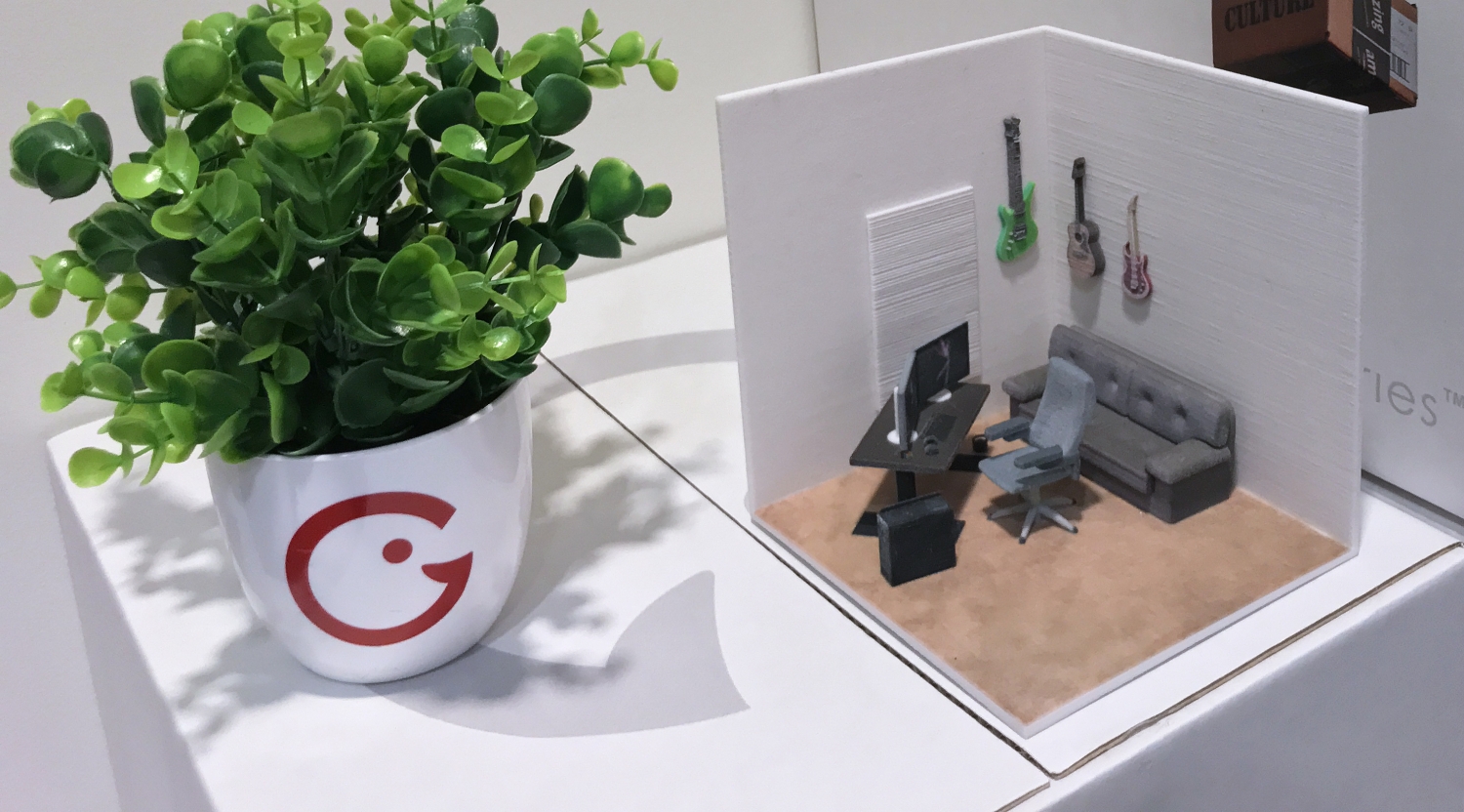 3D printed workspace , Sculpture, 3D Powder Print, 6 x 6 x 6 inches, Edition of 3, 2018, Spring/Break Art Show 2018, New York.