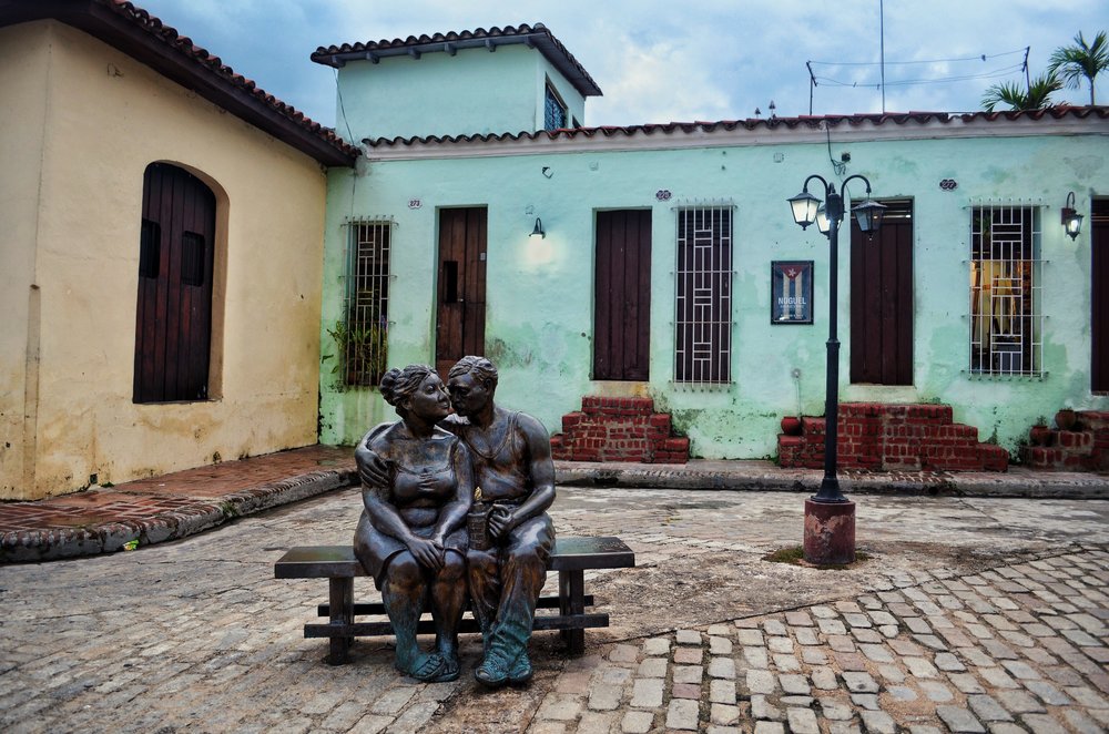 Martha Jiménez Pérez' statues at Plaza del Carmen, Camaguey, Cuba
