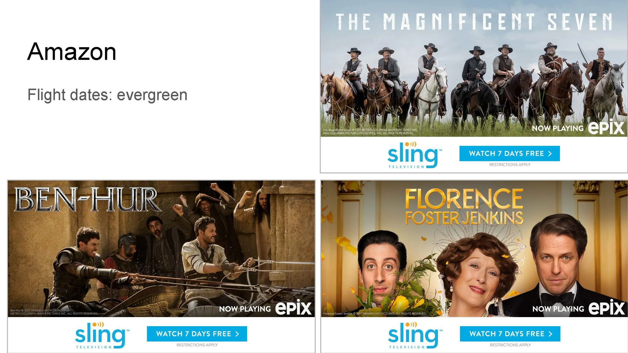 Amazon Evergreen Banners