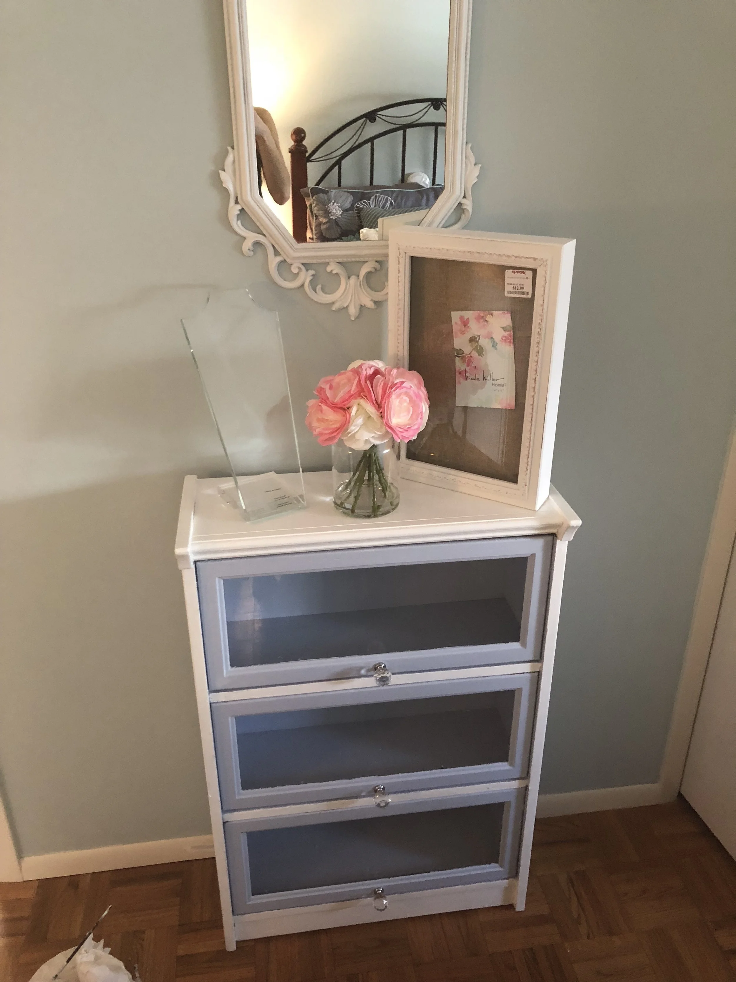 During Touch-Ups and before I placed jewelry displays in there