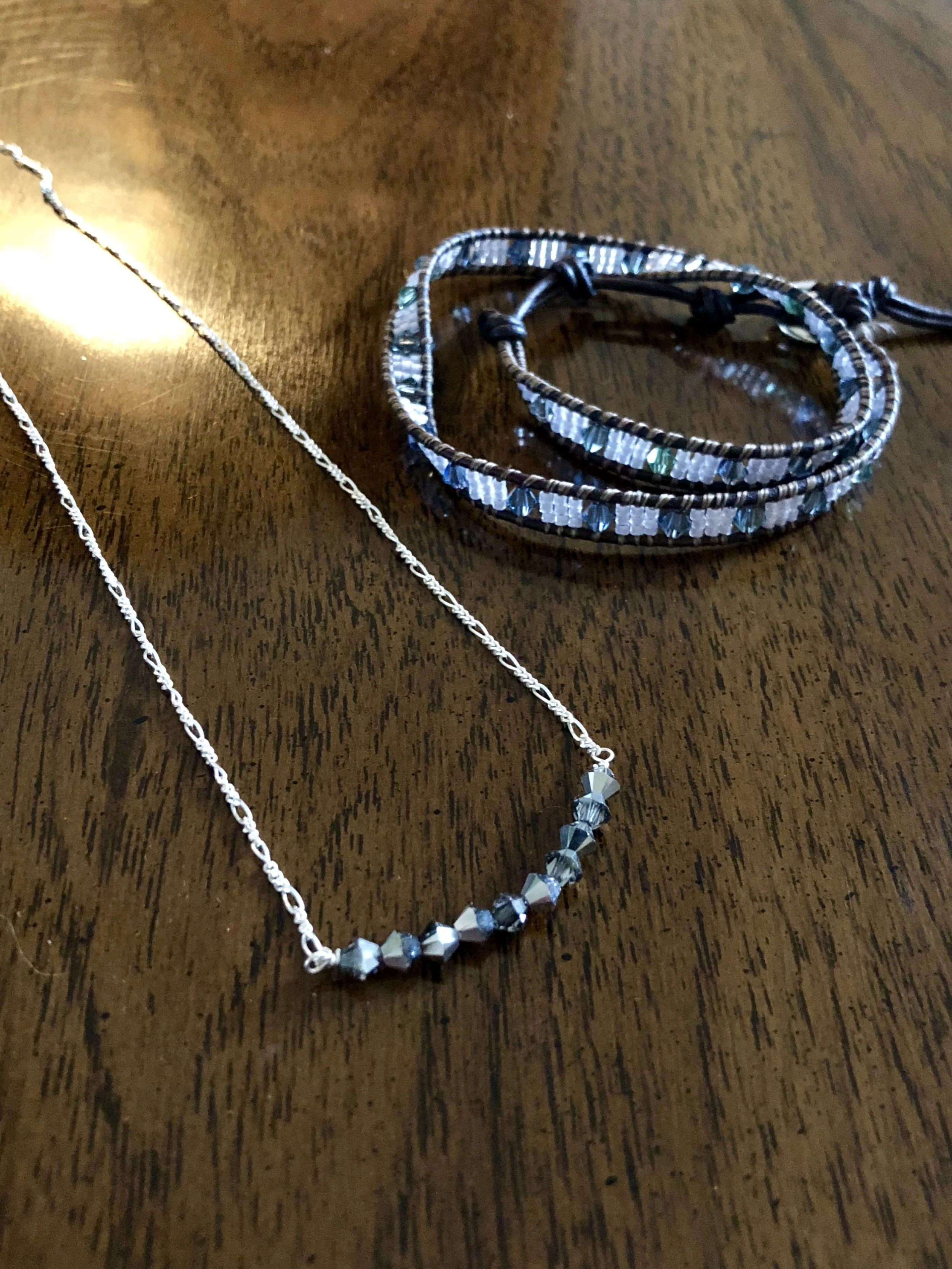 The way the colors sparkle remind me of water! Again, Leyla brings out the natural, earth elements in her clean and elegant designs.