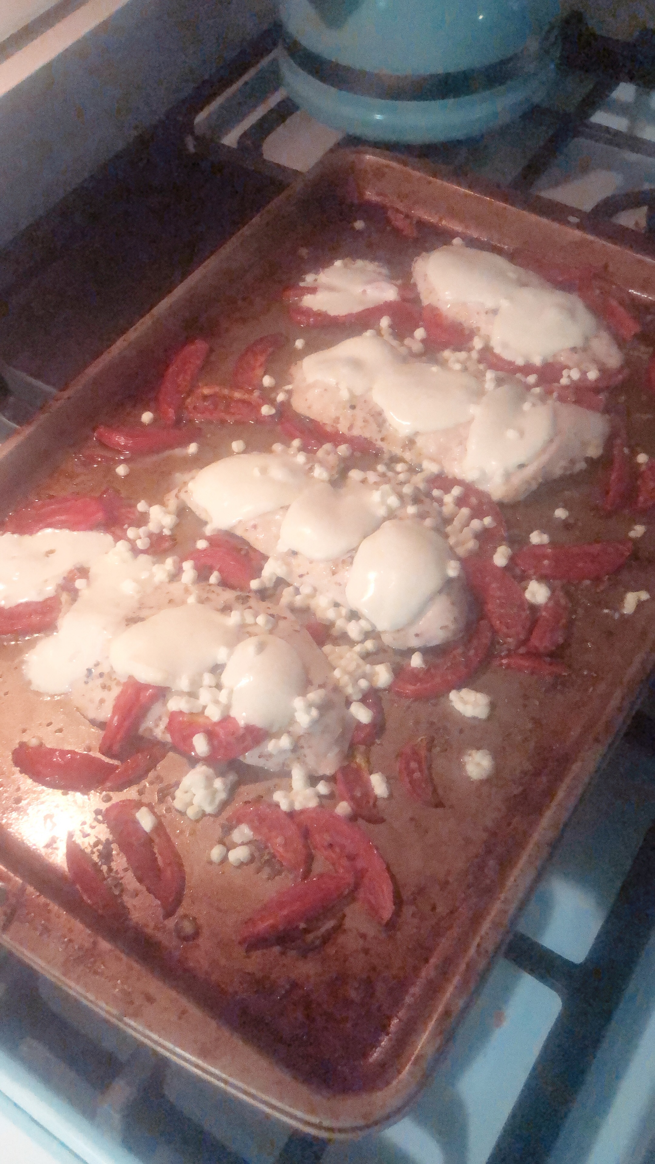 Sheet Pan Pizza Chicken with Fresh Tomatoes and Mozzarella