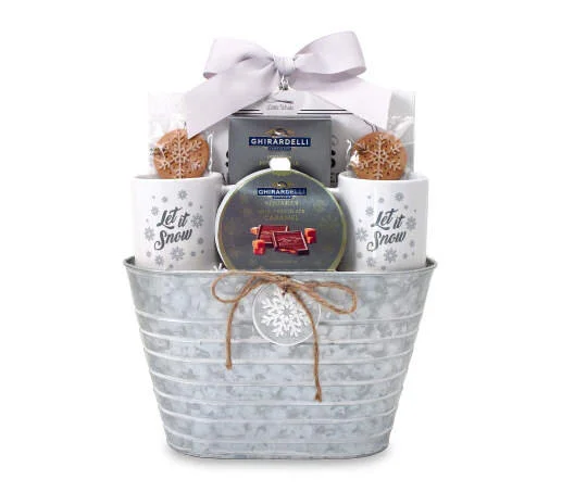 Chocolate and Mug Set with Metal Basket