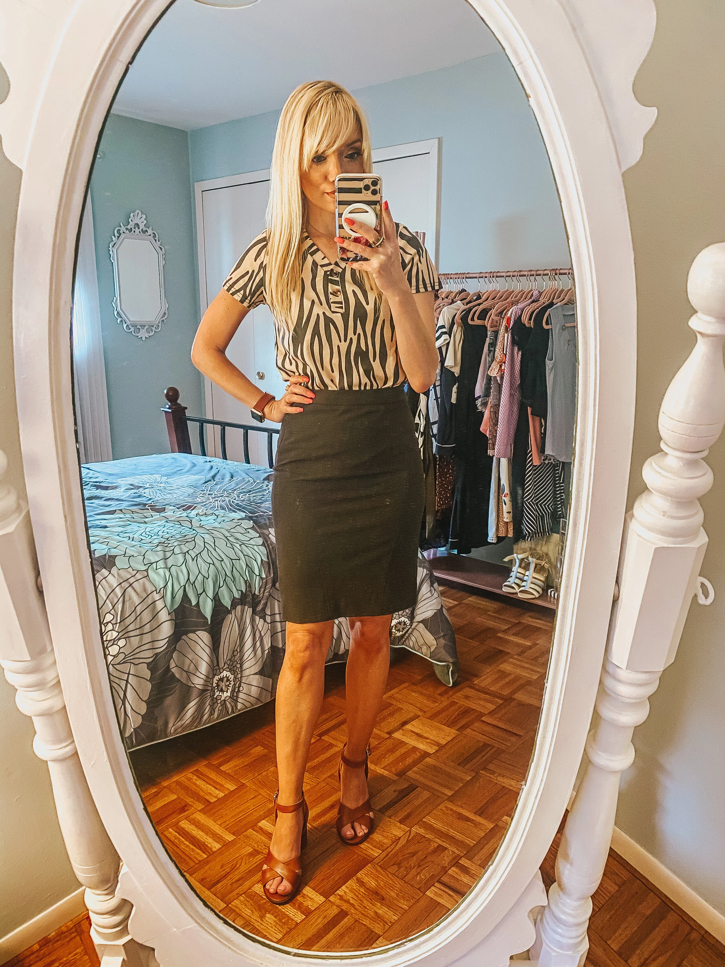 Zebra Henley Top