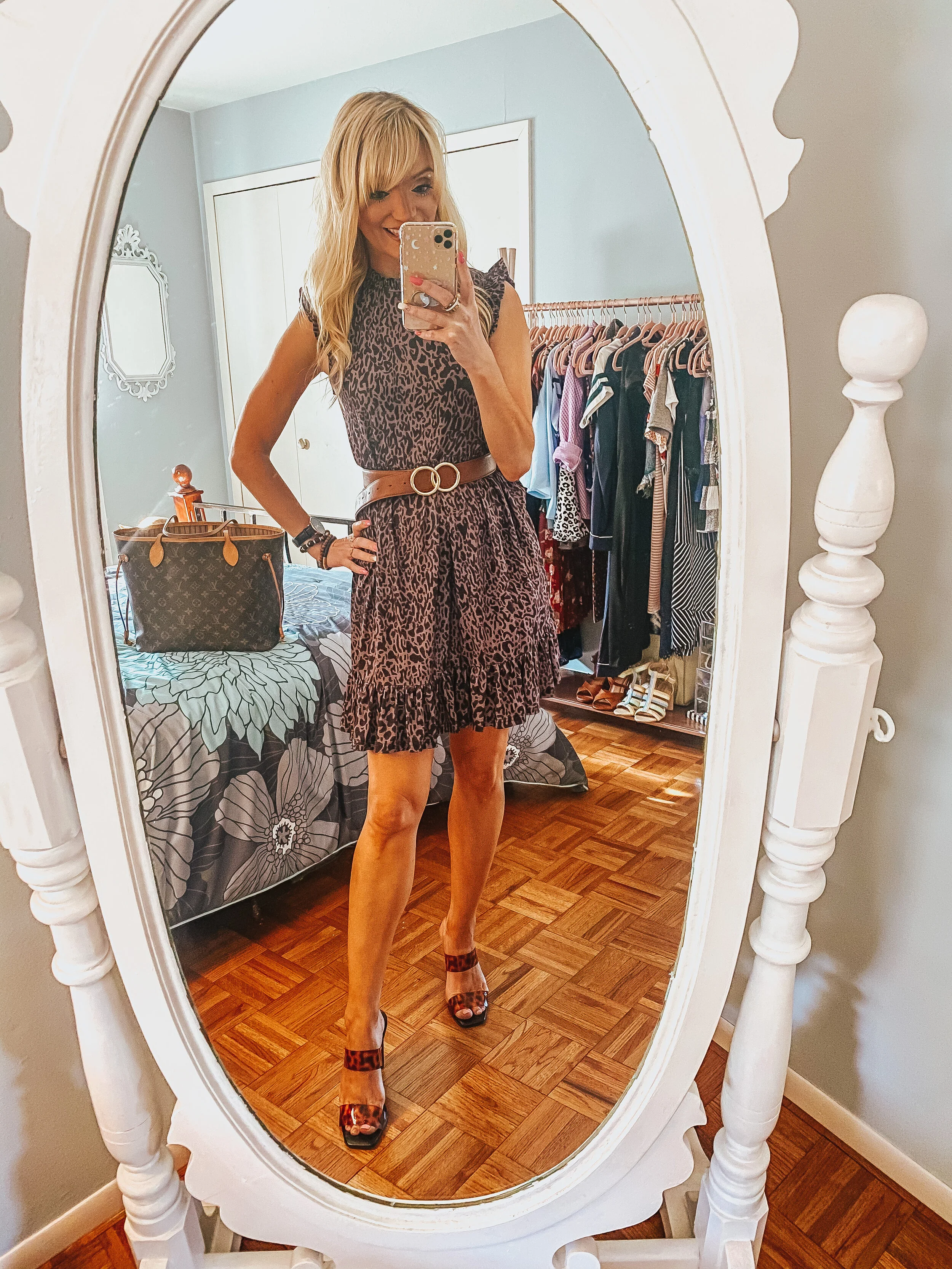 Ruffle Leopard Dress