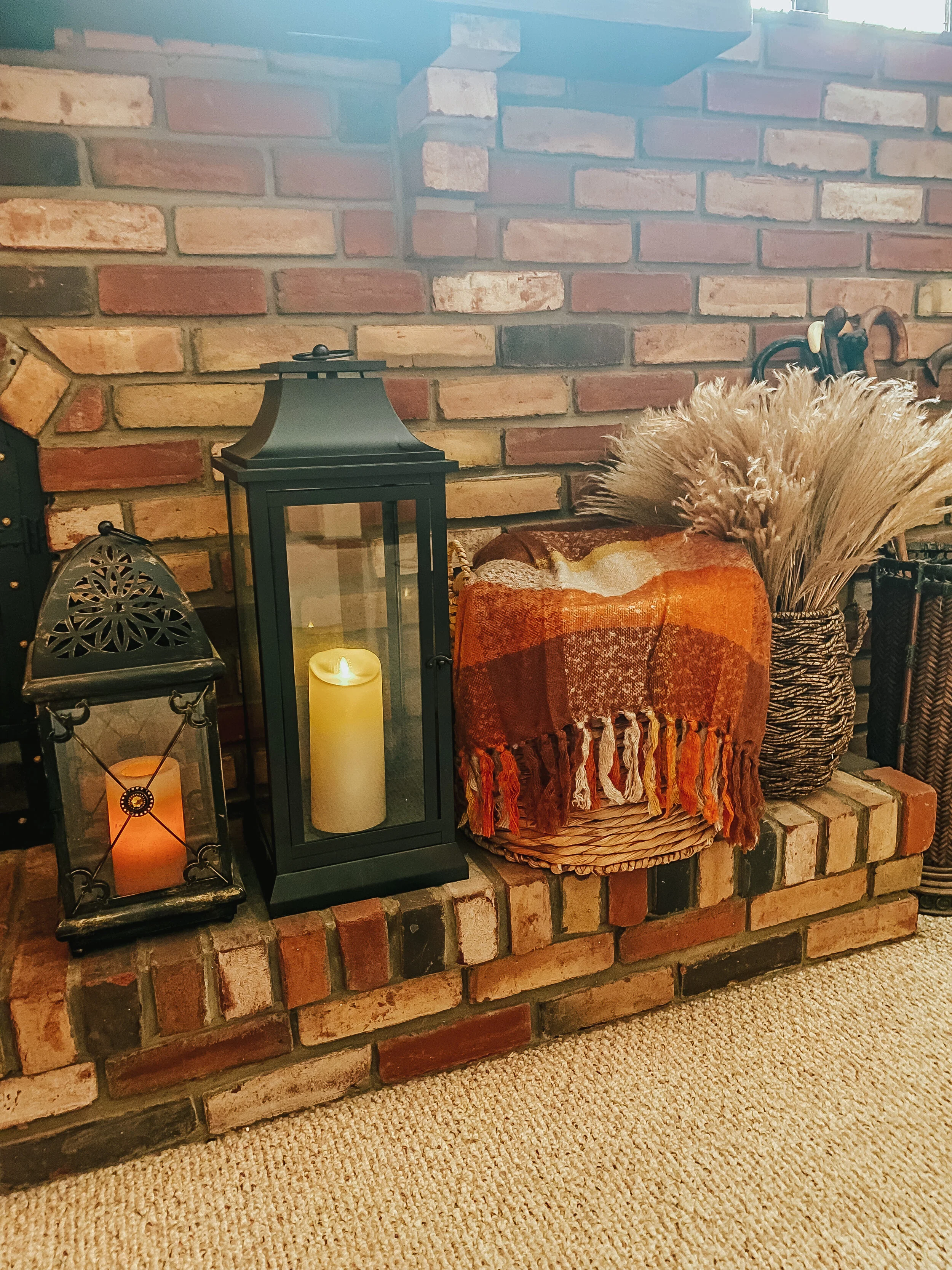 Fall Fireplace Decor