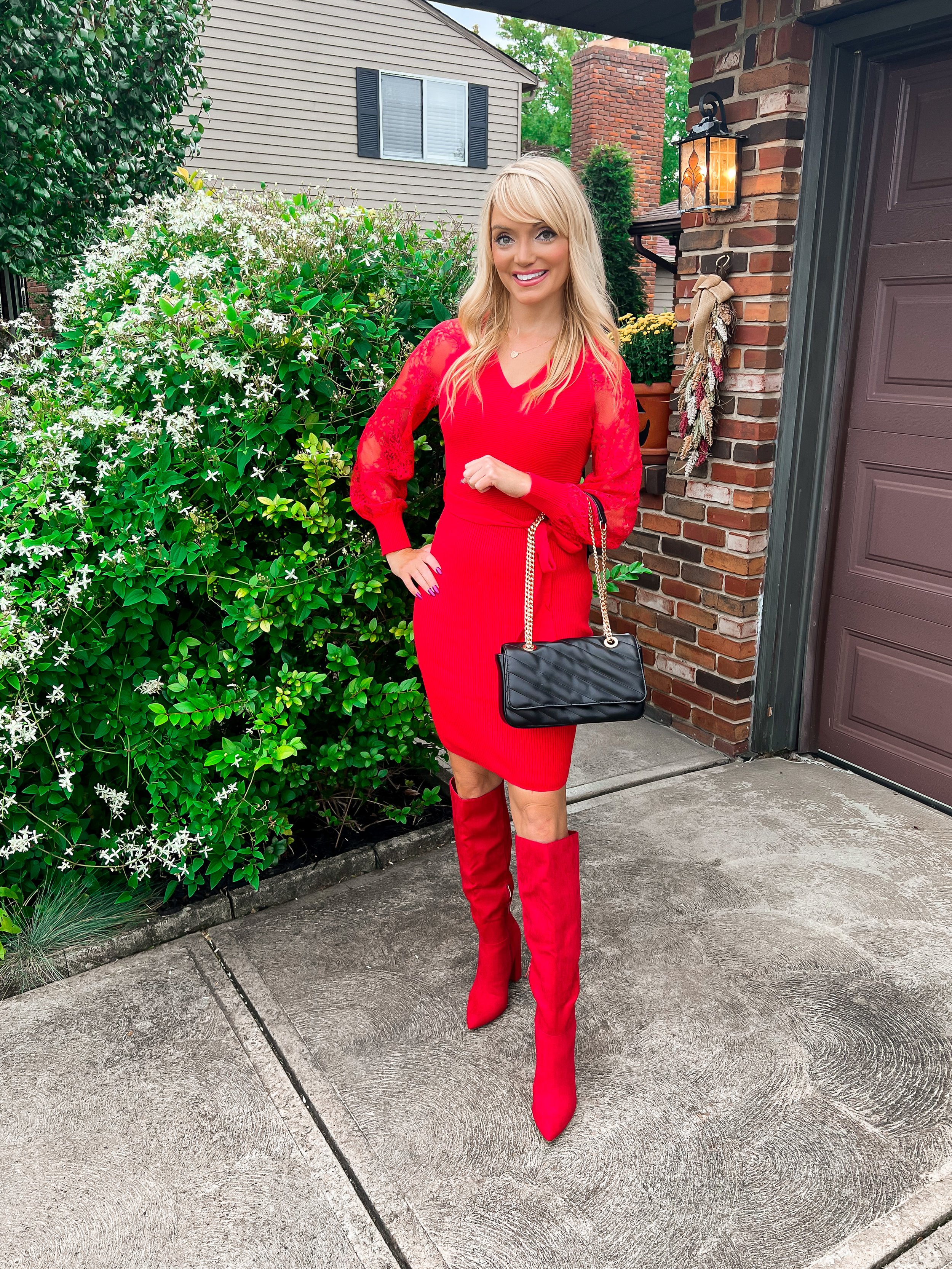 Red Sweater Dress