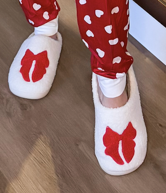Shop Red Bow Slippers 