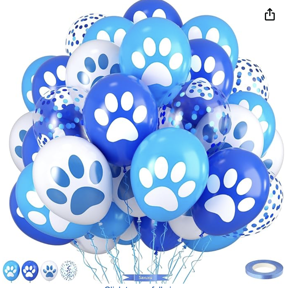 Dog Pawprint Balloons