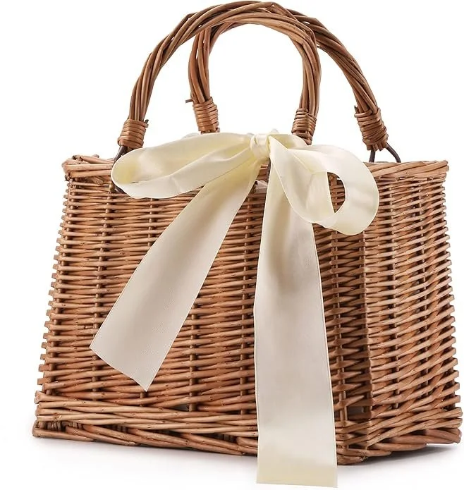 Wicker Basket Bag