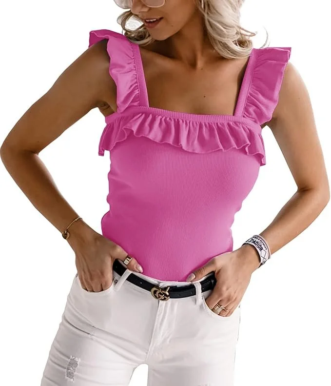 Ruffle Strap Tank