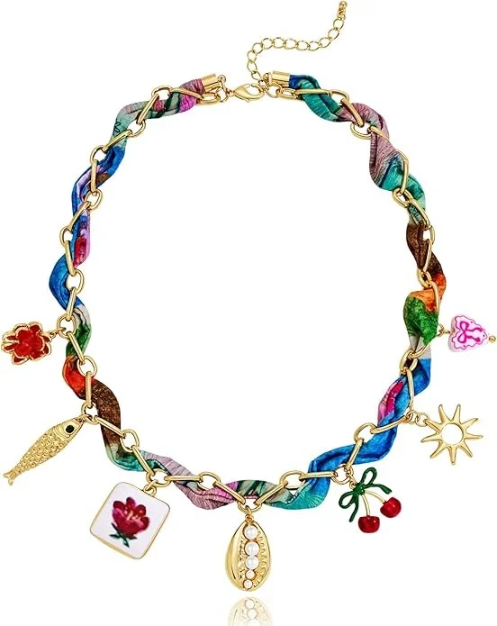 Fun Scarf Charm Necklace