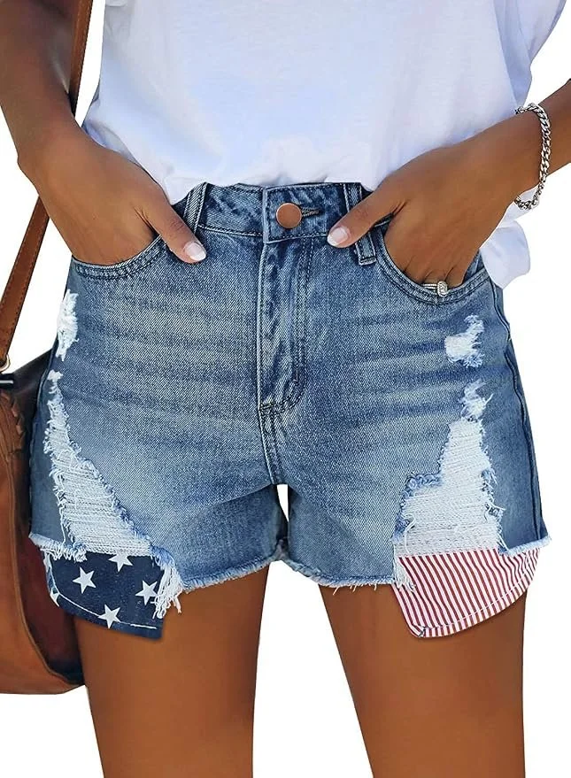 Patriotic Jean Shorts 