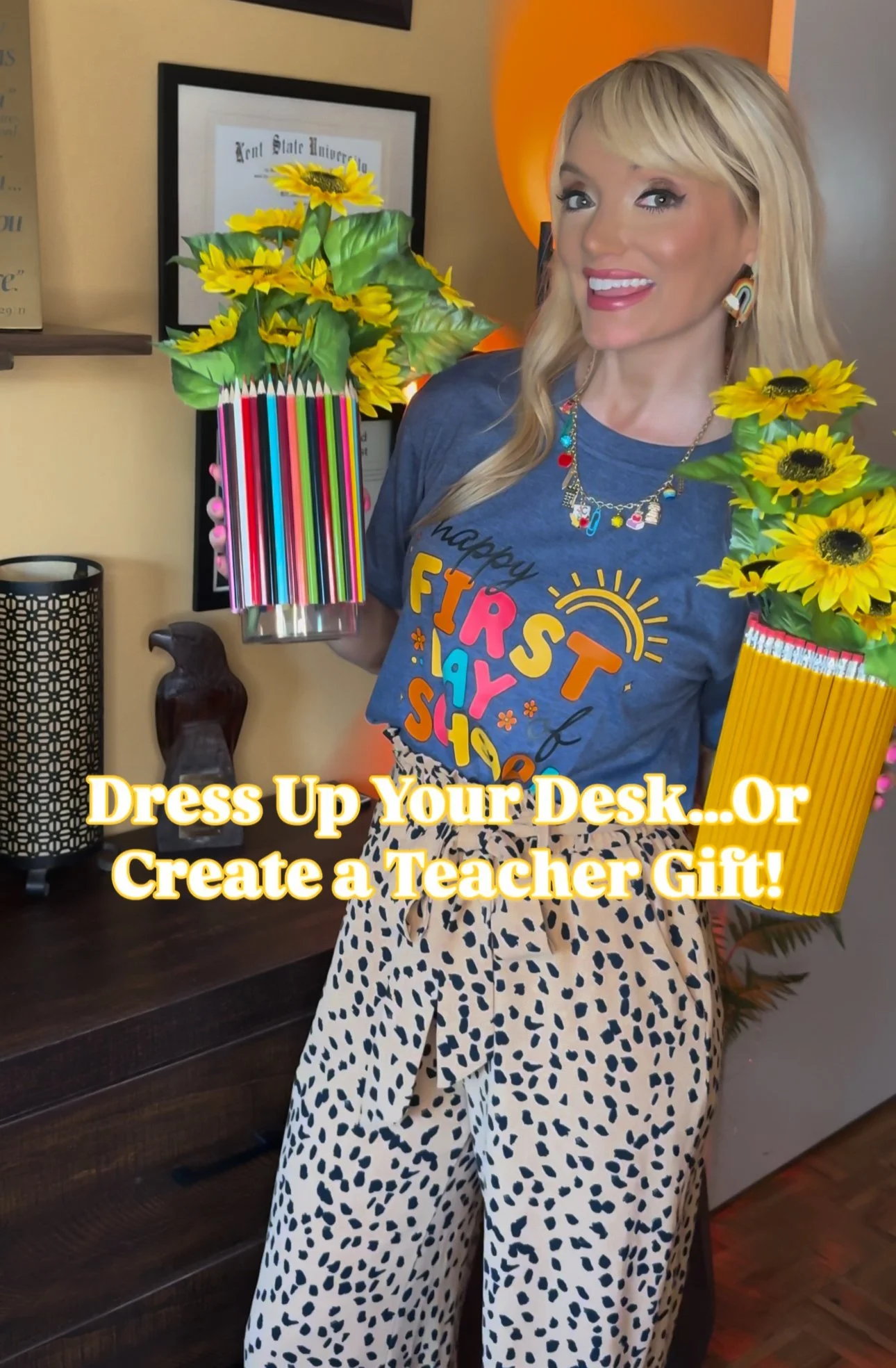  DIY pencil vase for a teachers desk, perfect teacher gift idea, teacher desk decor 