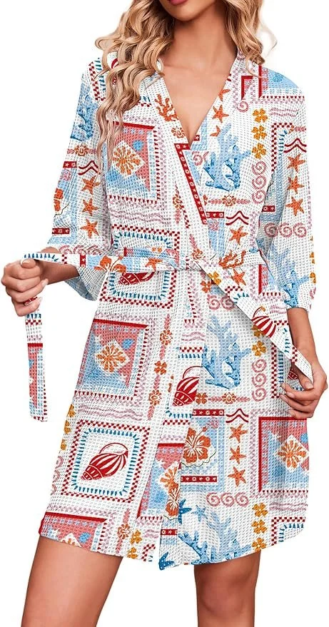 beach print waffle knit rob 