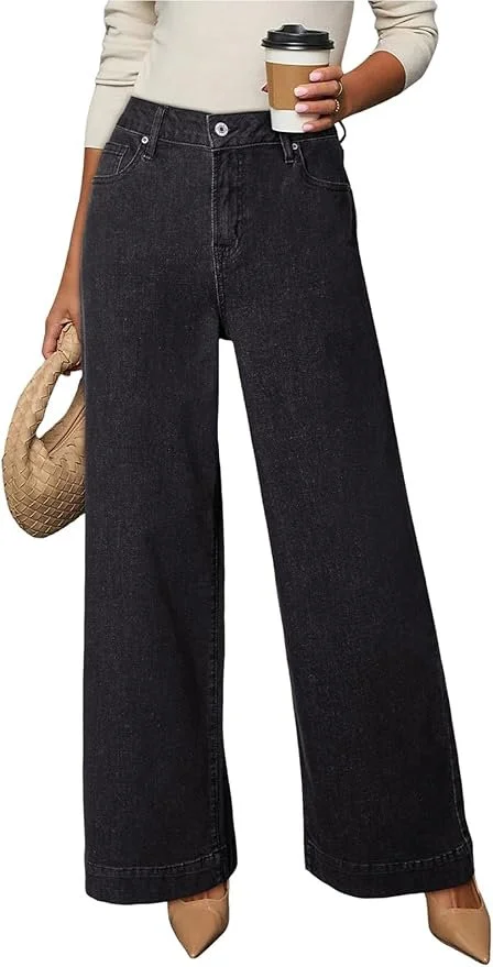  black wide leg jeans 