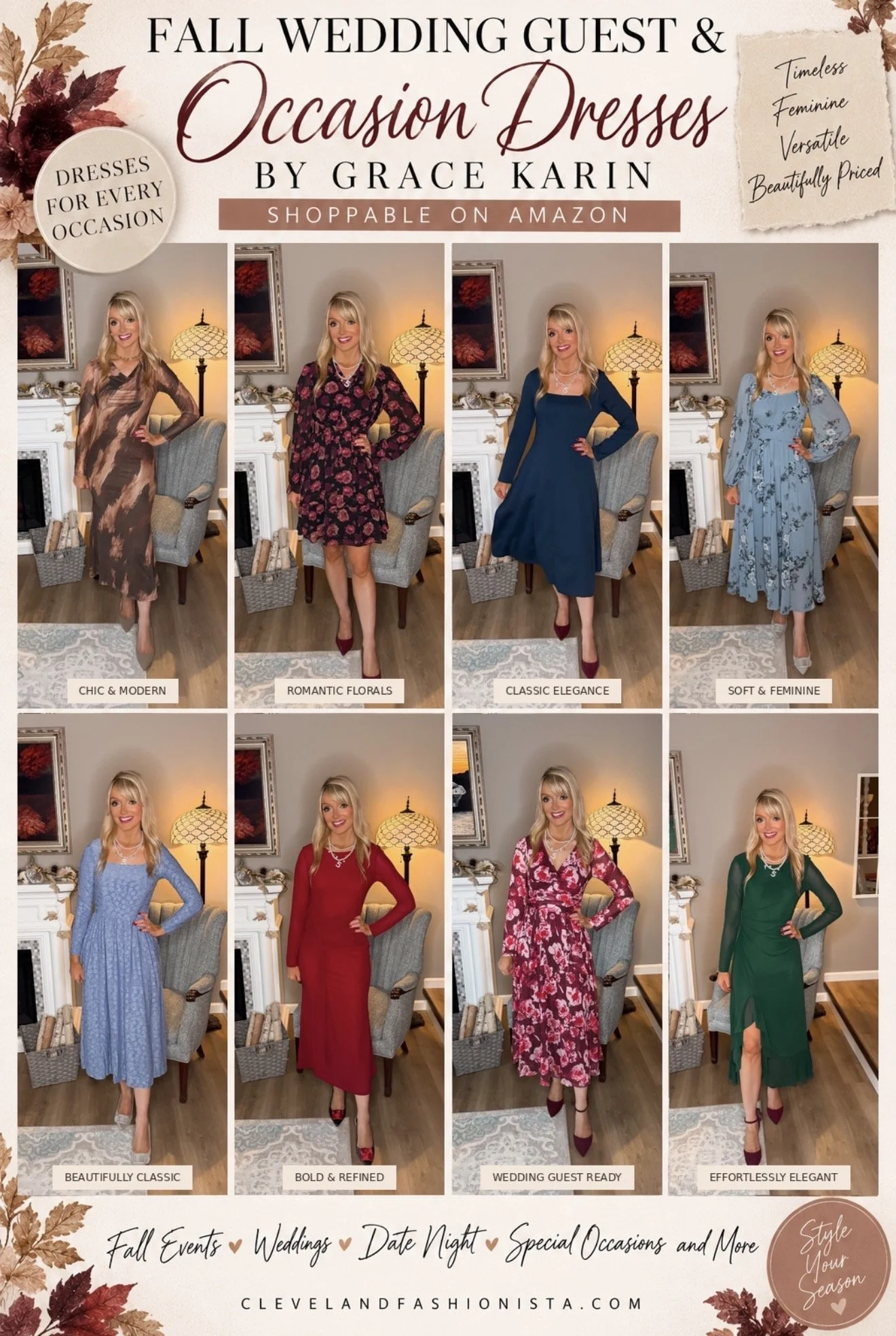 Fall Wedding Guest and Occasion Dresses by Grace Karin