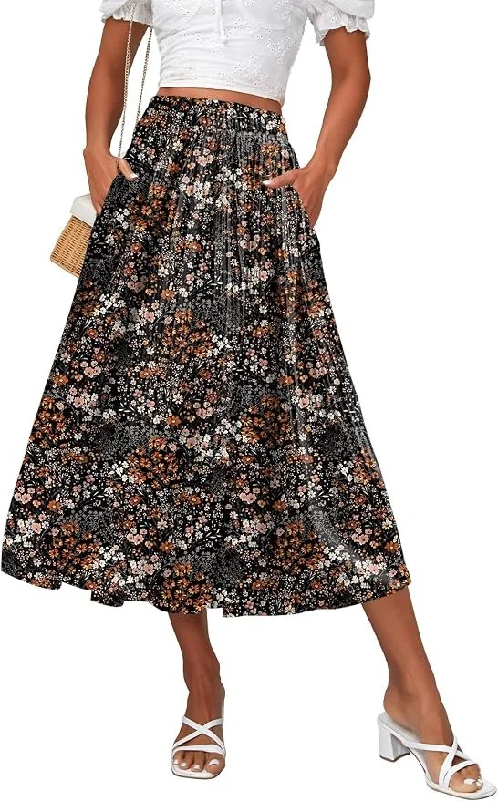 Crinkle Pleated Skirt