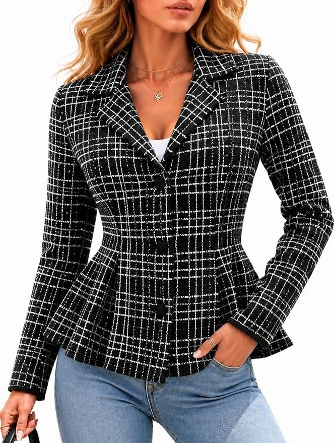 Tweed Peplum Blazer
