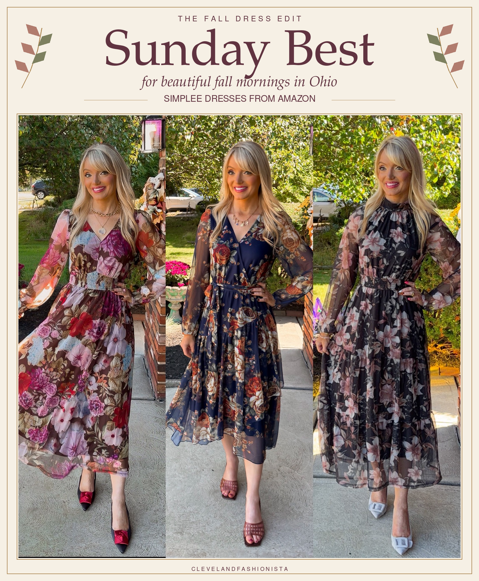 Sunday Best dresses for church from Amazon with three different options