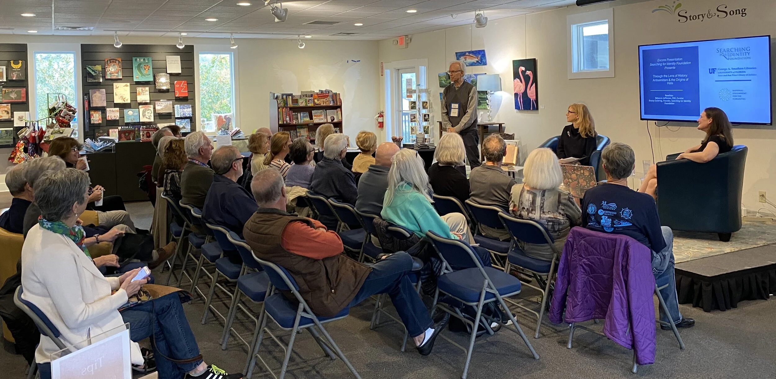 Pictured above in Winter 2019 at Story &amp; Song Book Store, Fernandina Beach, Florida
