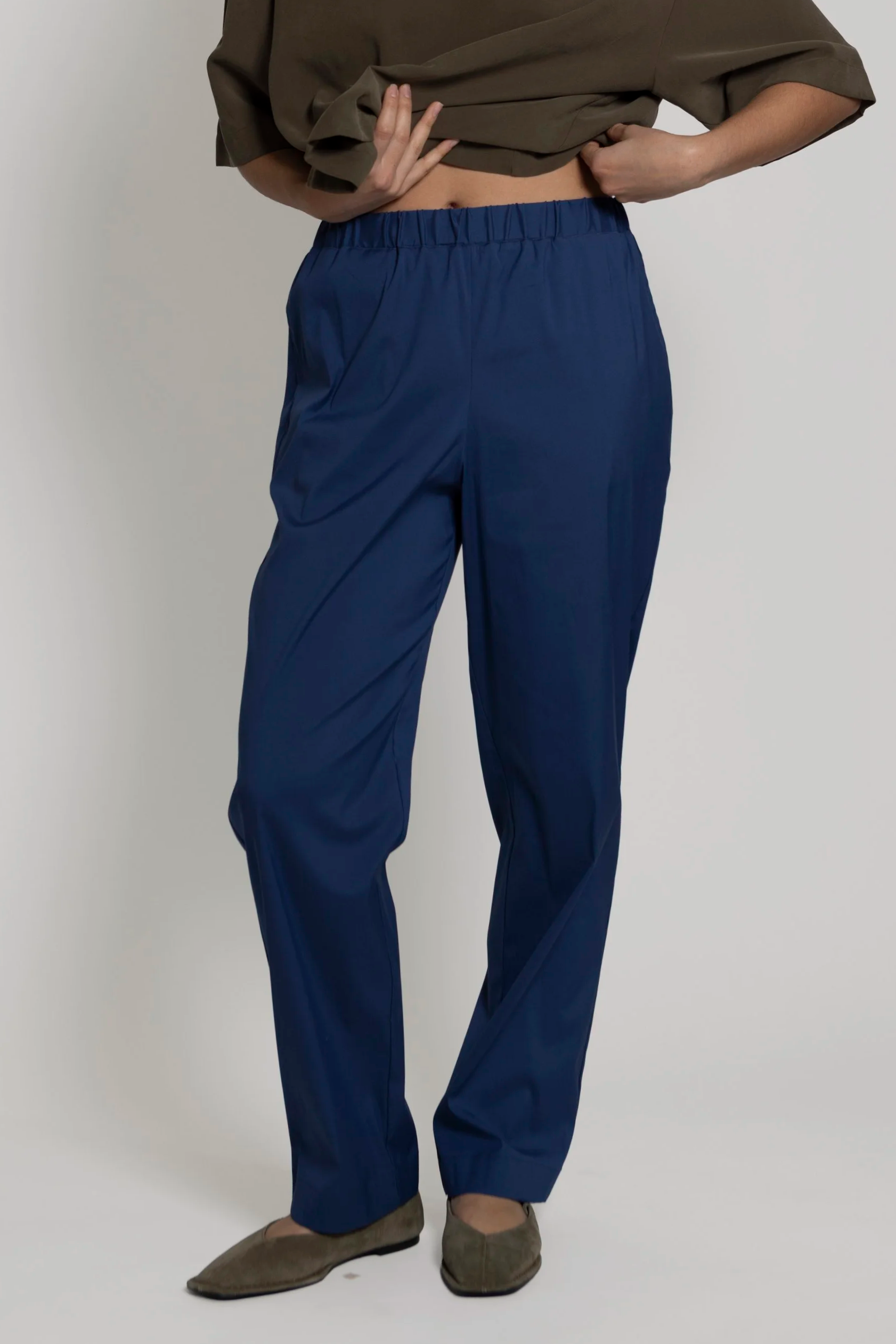 Pantalon Simona Blu Bardiglio