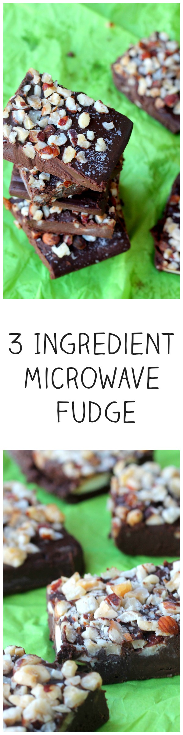 3 Ingredient Microwave Fudge