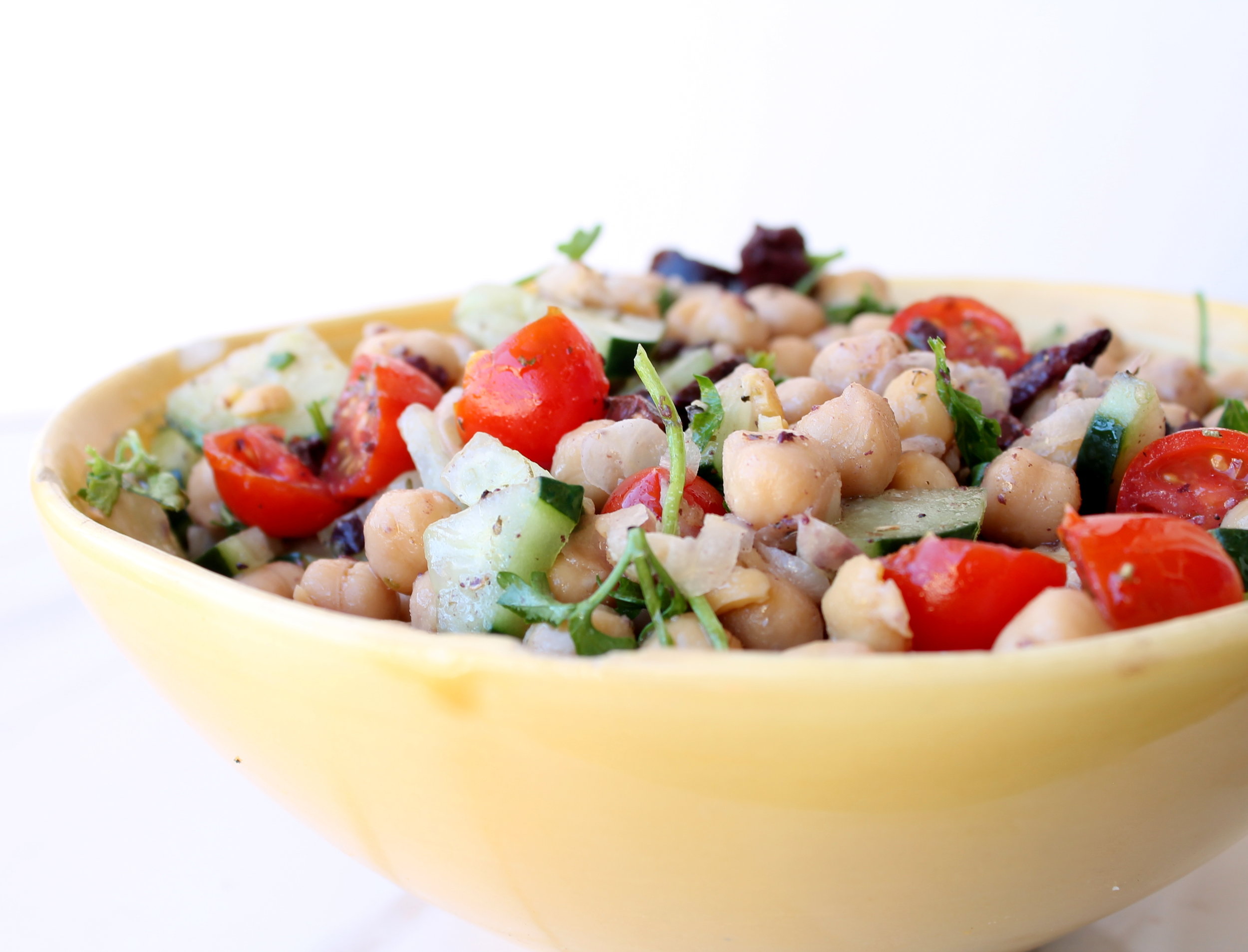 Lunchbox Chickpea Salad is naturally gluten-free, vegan, and very flexible. It requires a bowl, 10 minutes, and you will have lunch for days!
