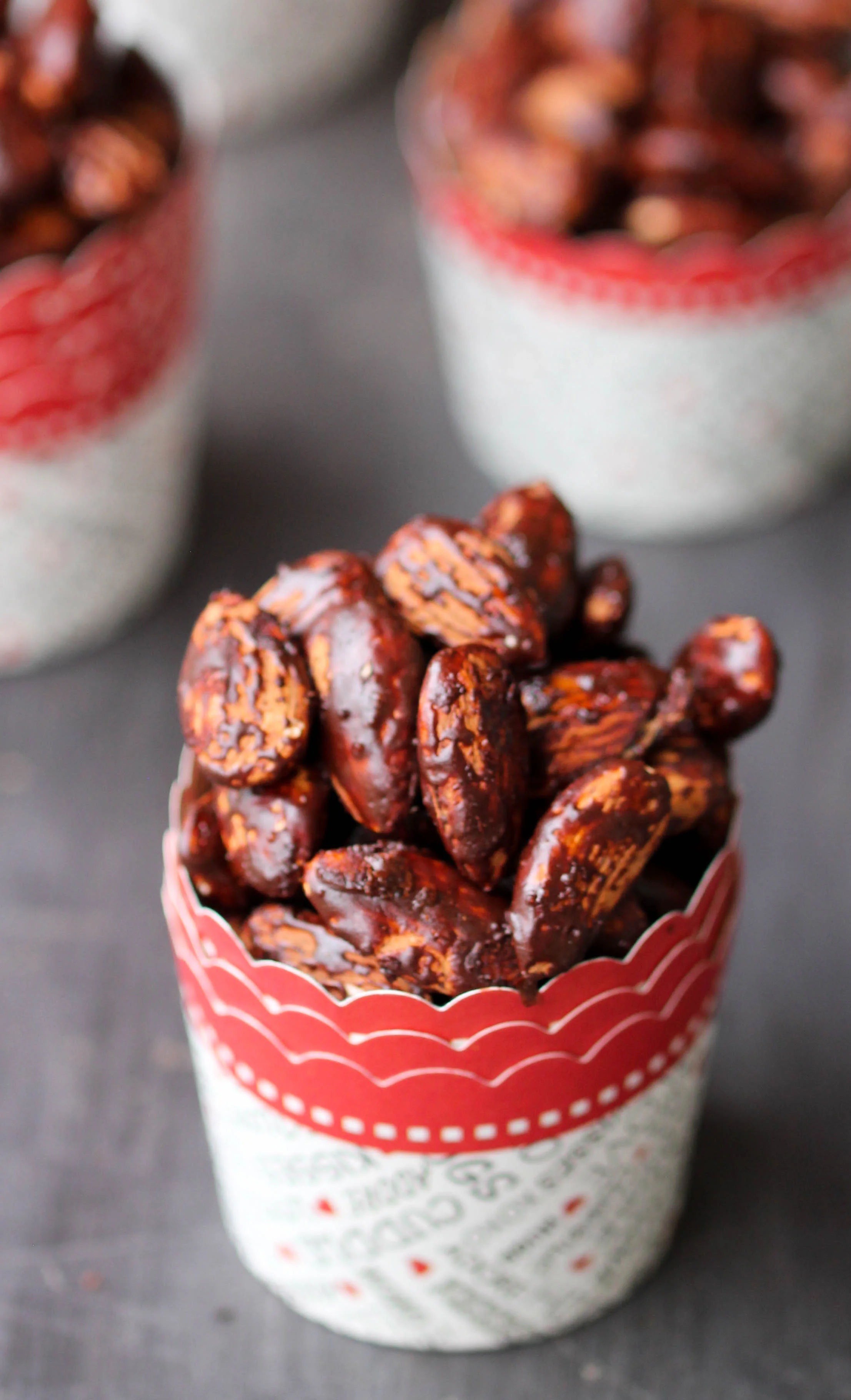 Roasted Almonds with Cocoa - just 3 ingredients, 15 minutes, one pan to make an easy, nutritious snack! Naturally vegan & gluten-free too.