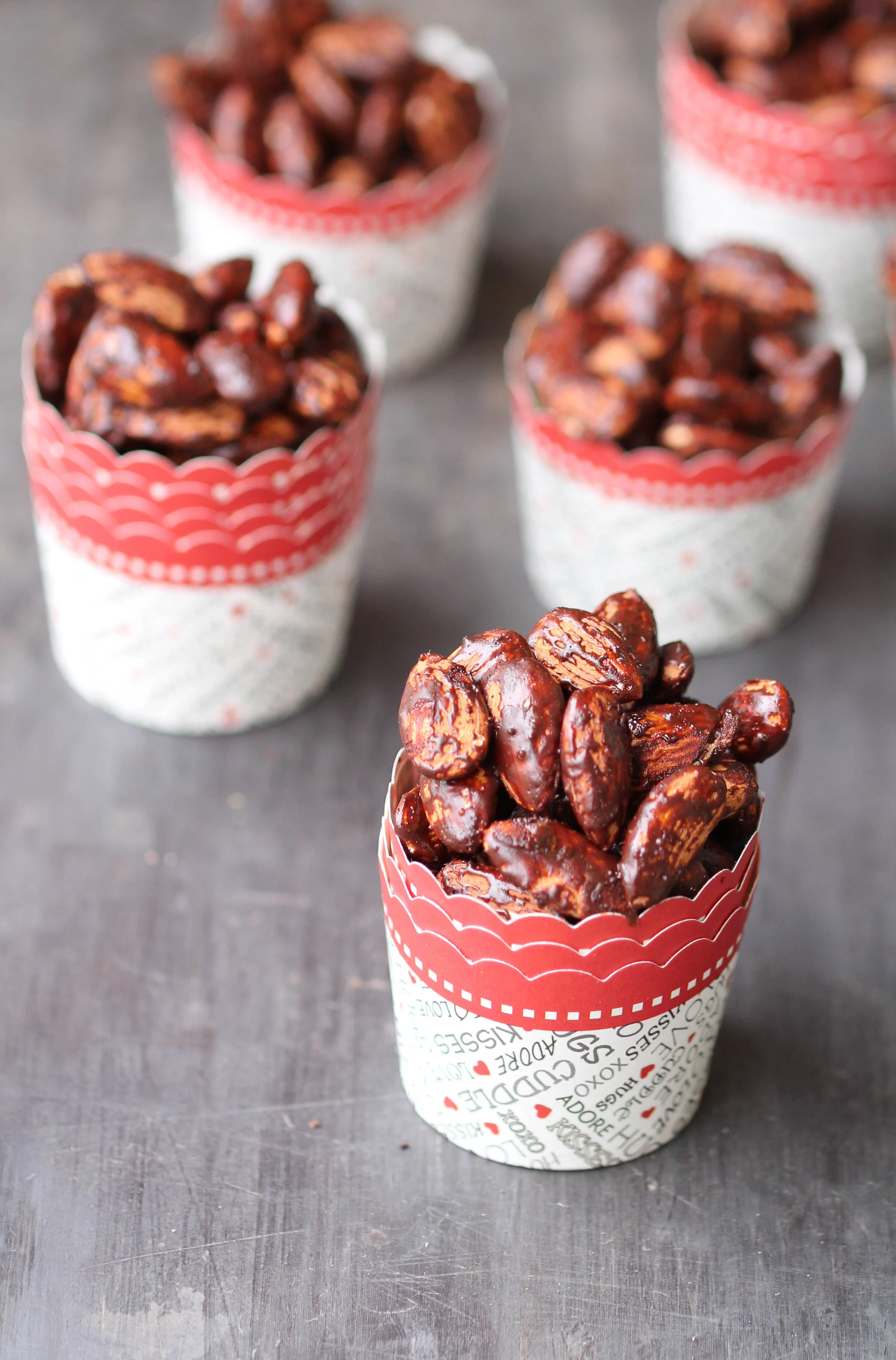 Roasted Almonds with Cocoa - just 3 ingredients, 15 minutes, one pan to make an easy, nutritious snack! Naturally vegan & gluten-free too.
