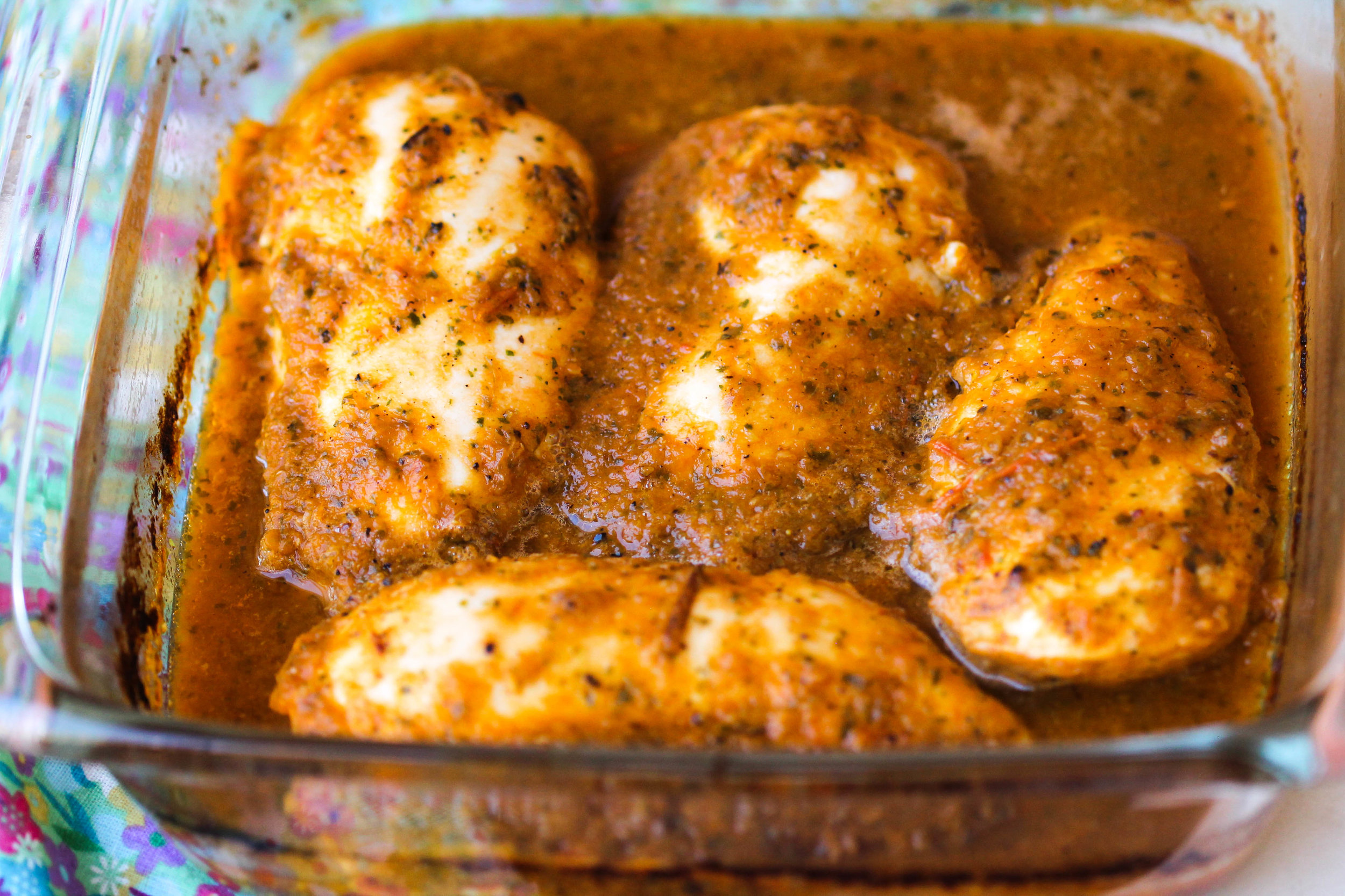Salsa Chicken requires just 2 ingredients and a pan to get juicy, delicious chicken in less than an hour!