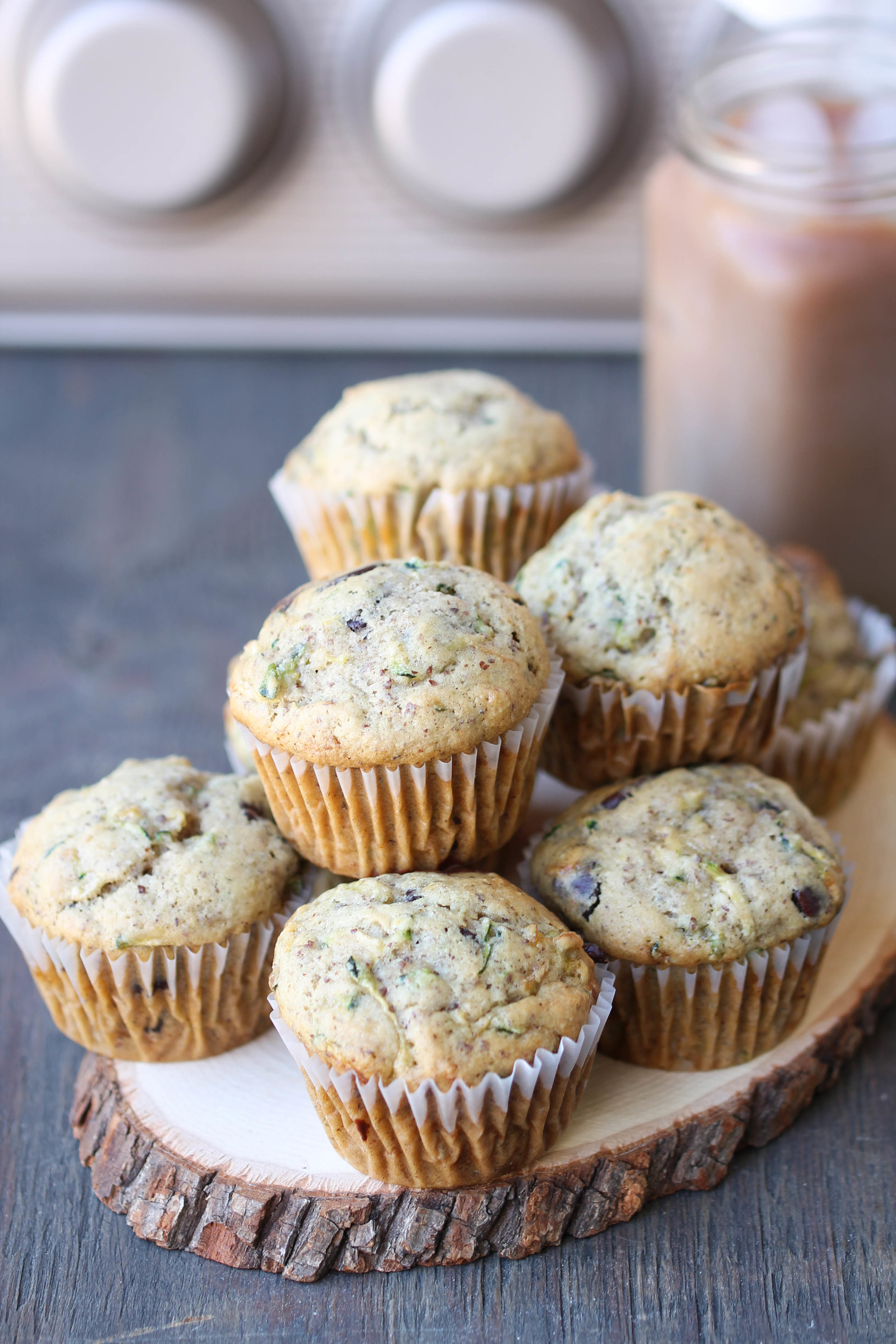 Chocolate Chip Zucchini Muffins are insanely delicious, tender, and easy. Make a batch using leftover zucchini and enjoy them for a quick snack or dessert!
