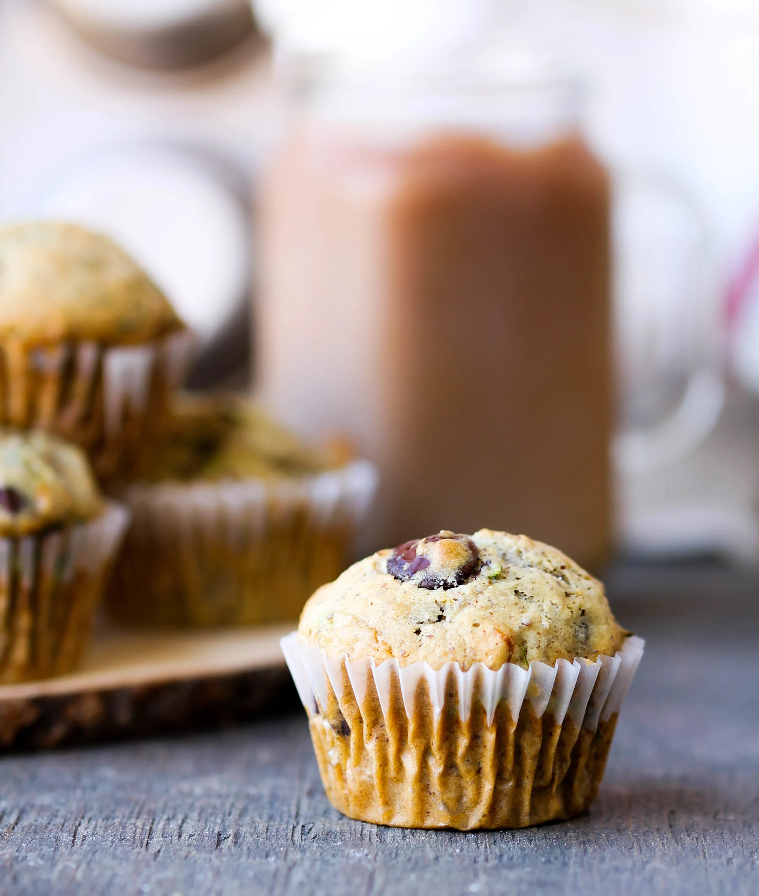 Chocolate Chip Zucchini Muffins are insanely delicious, tender, and easy. Make a batch using leftover zucchini and enjoy them for a quick snack or dessert!