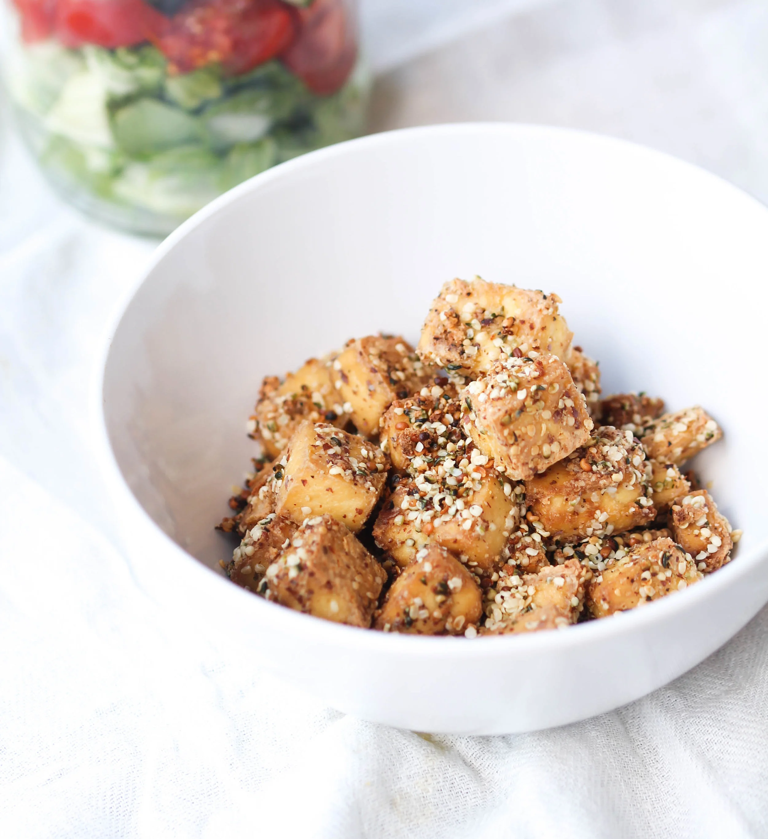Easy, Versatile Hemp Crusted Tofu can be made under an hour! Packed with protein, omega-3 fatty acids, calcium, and other nutrients, Hemp Crusted Tofu can be enjoyed with salad, rice, or noodles, both hot or cold.