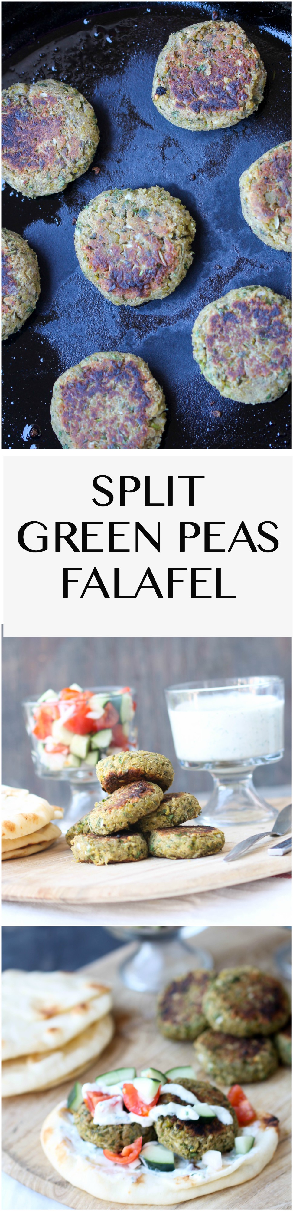 Split Green Peas Falafel are weeknight friendly, make-ahead, and healthier take on traditional falafel. These are gluten-free, vegan friendly as well!