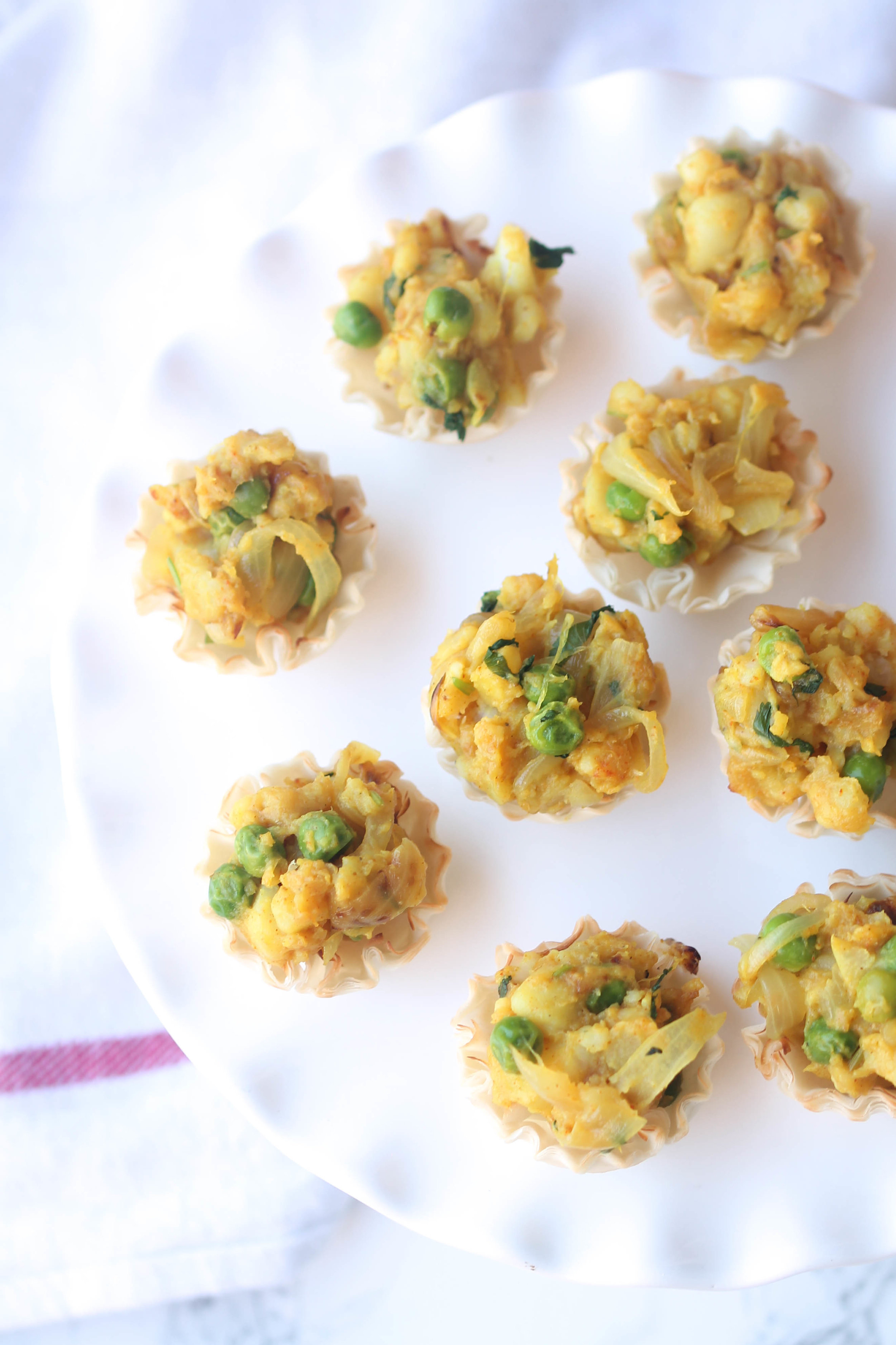 Samosa Bites - Vegan, Healthier version of Samosas for parties and get togethers!