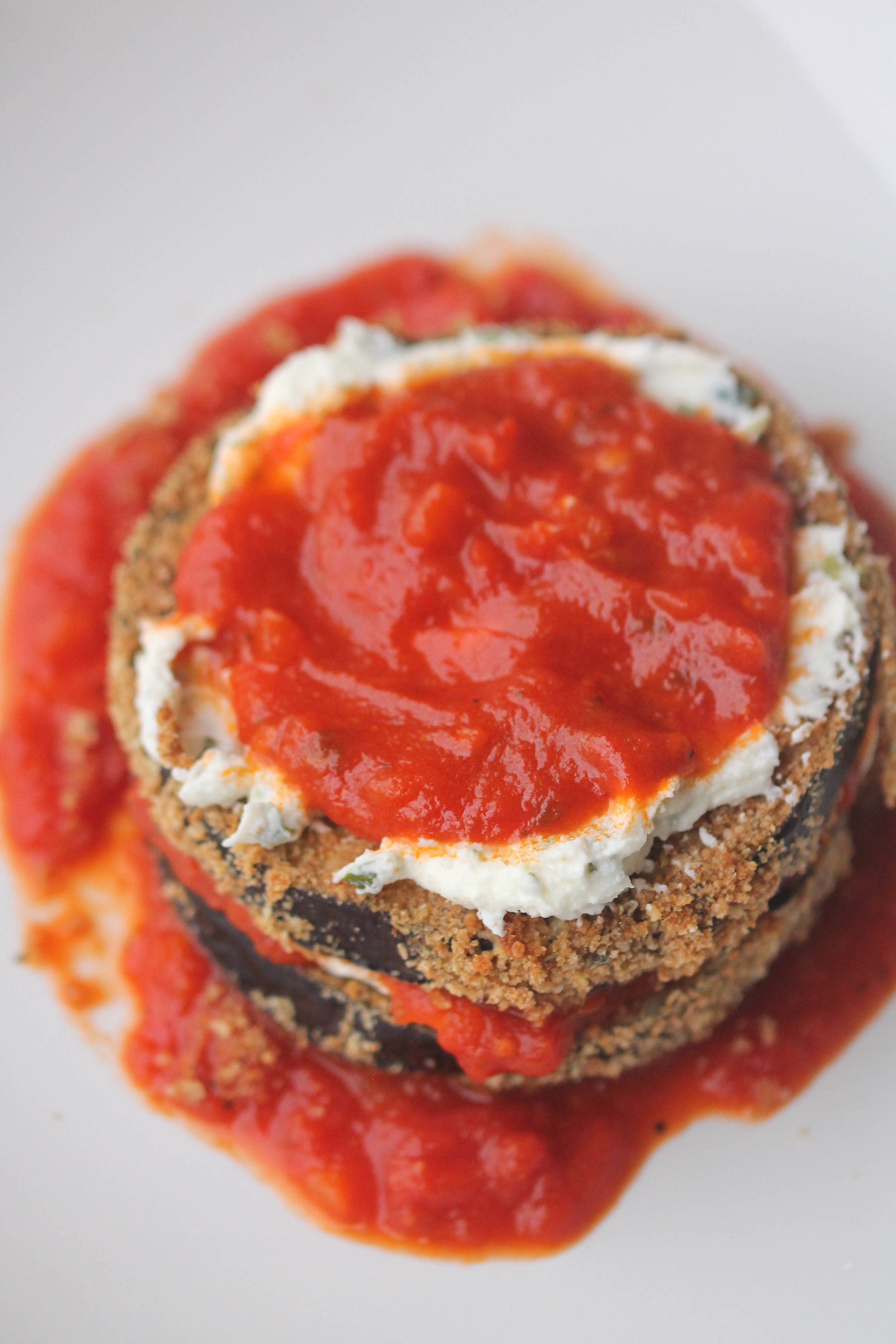 Eggplant Parmesan Stacks vegetarian alternative to chicken parmesan and healthier than your deep-fried eggplant parm.