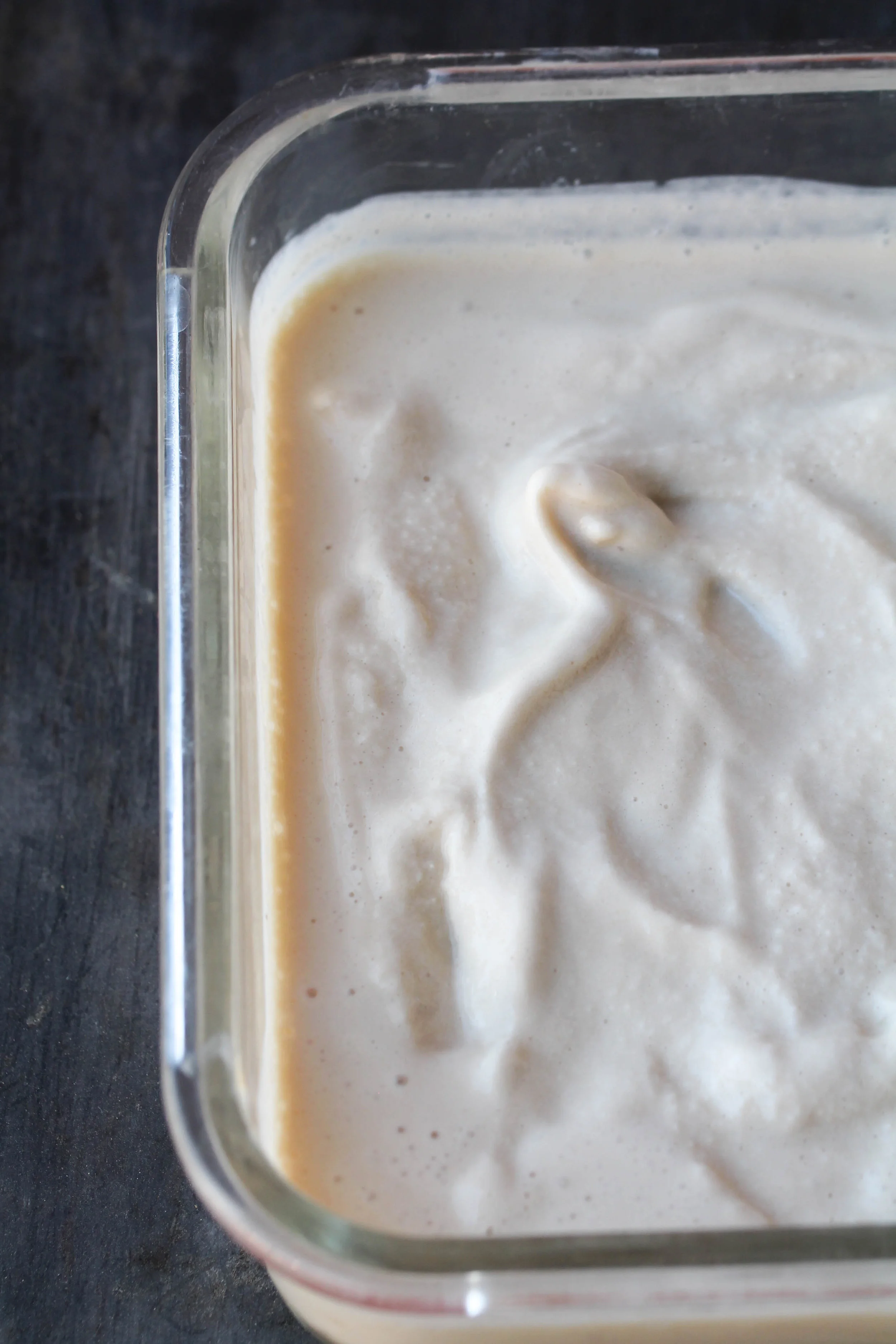 Cold Brew Froyo made with 3 simple ingredients: yogurt, cold brew coffee, and naturally sweetened with honey.