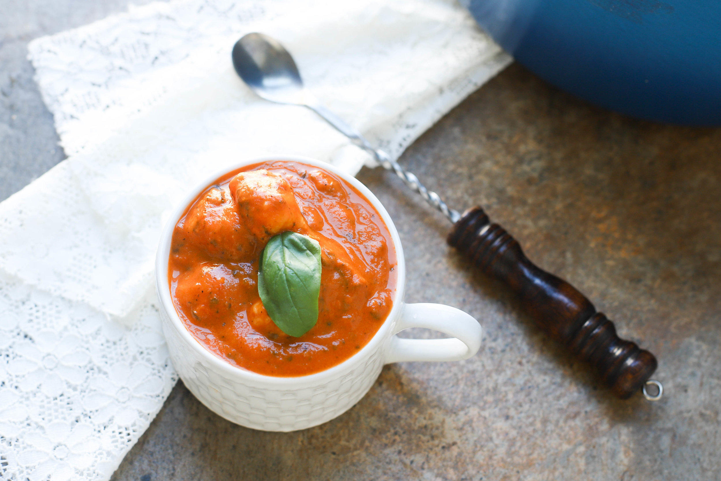 Easy Tomato Basil Soup, Healthy
