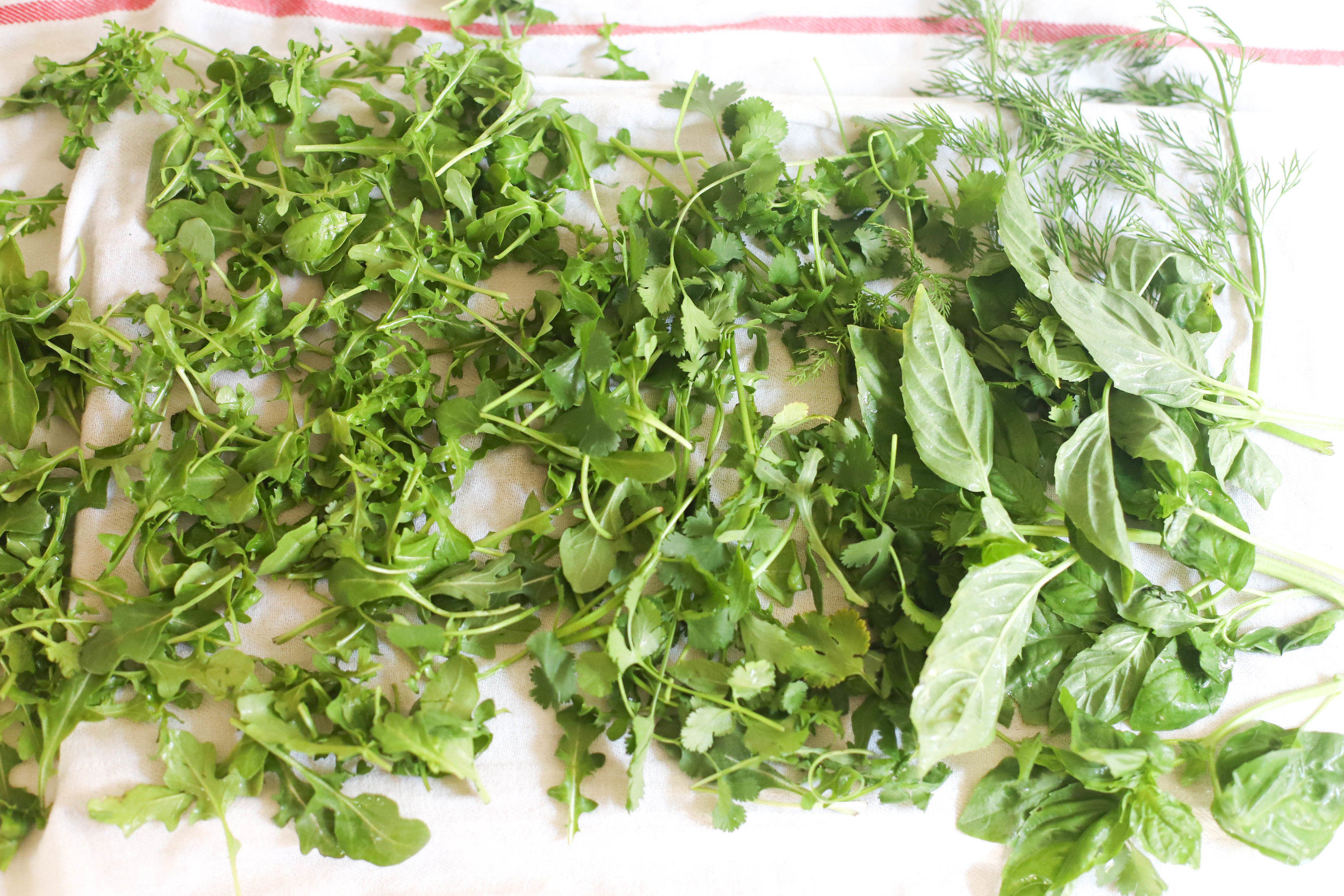 3 herb and arugula salad